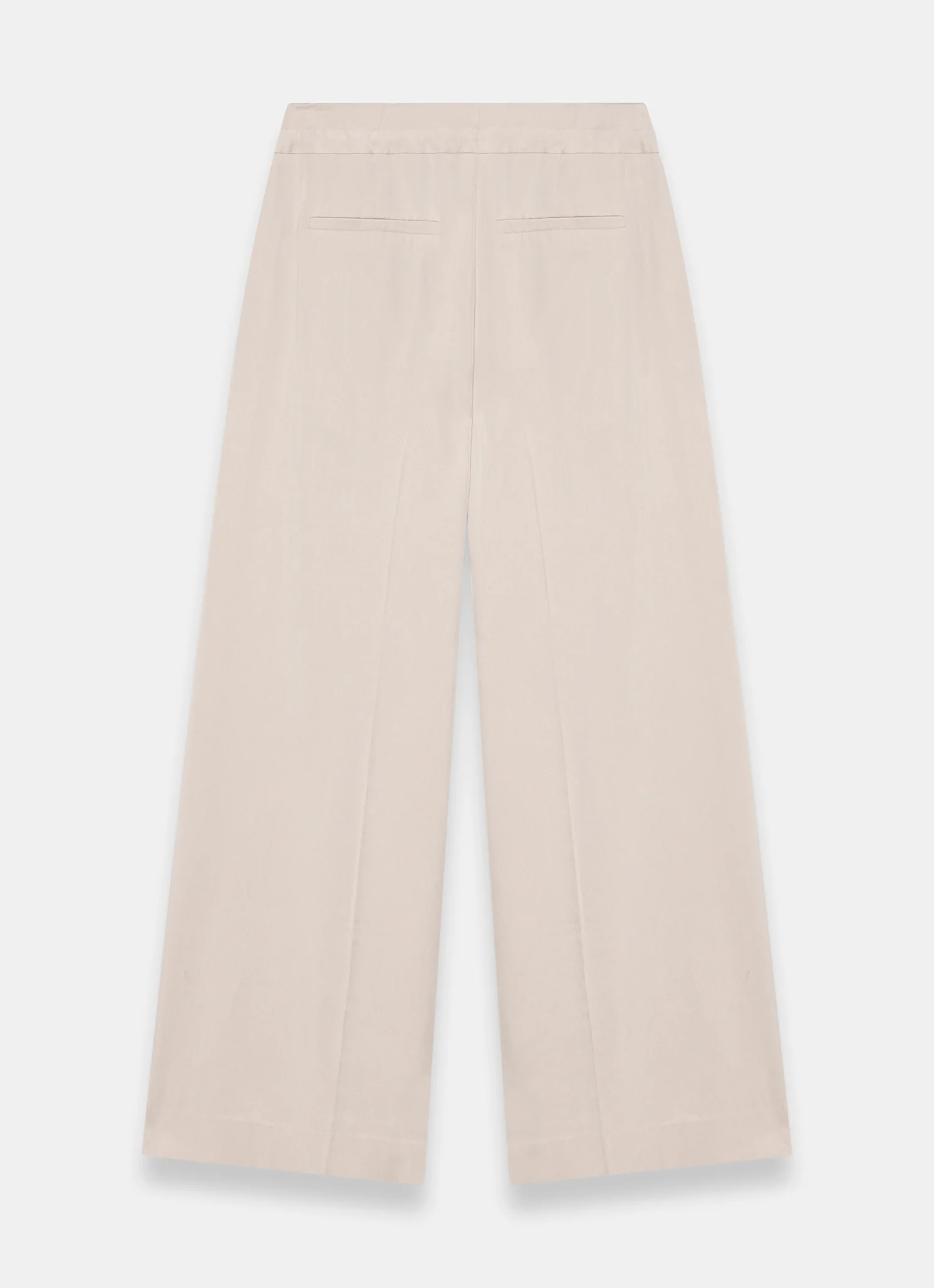 Neutral Tie Waist Wide Trousers