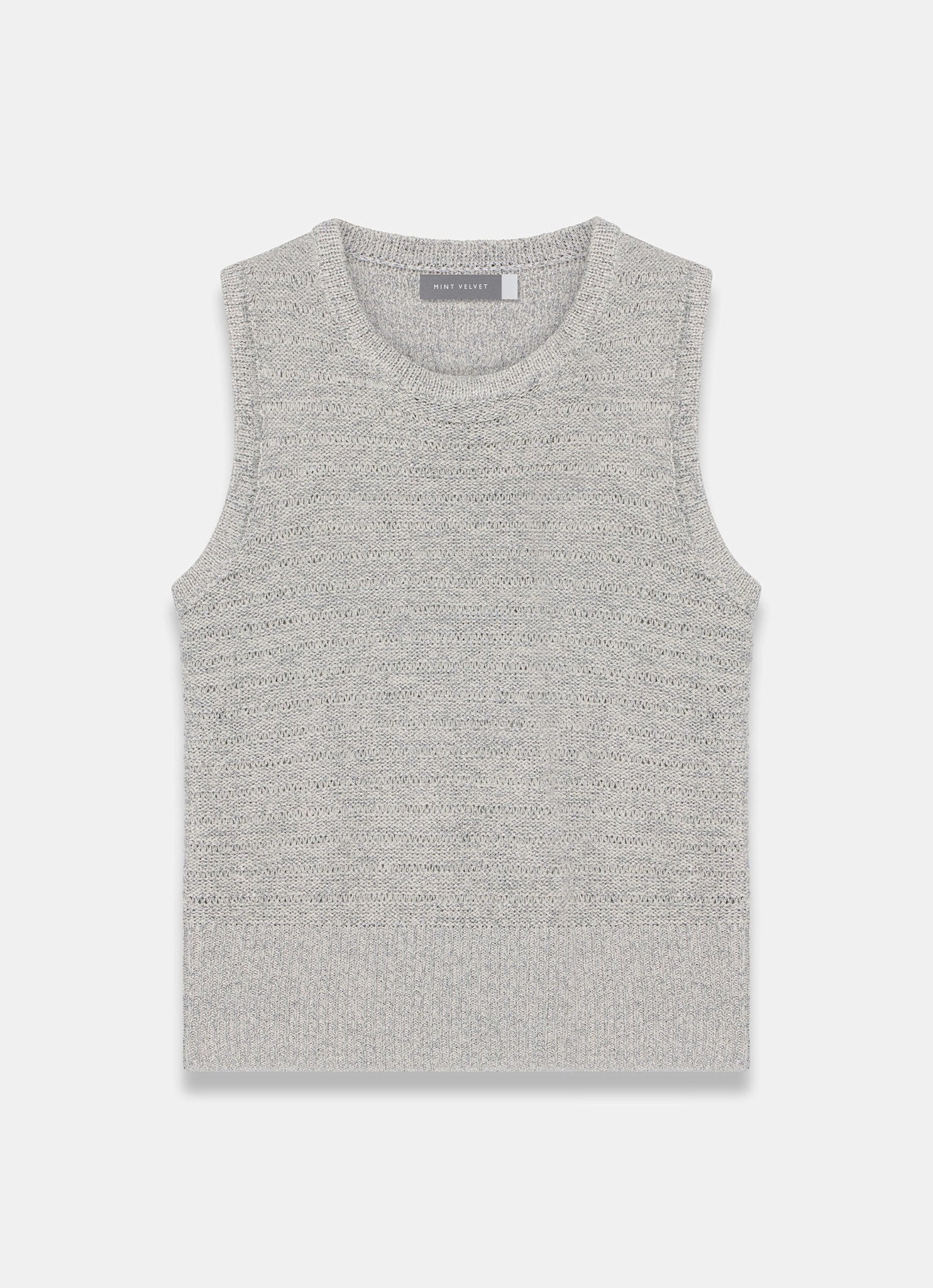 646-silver-metallic-knit-vest-top-7.jpg Silver Metallic Knit Vest Top