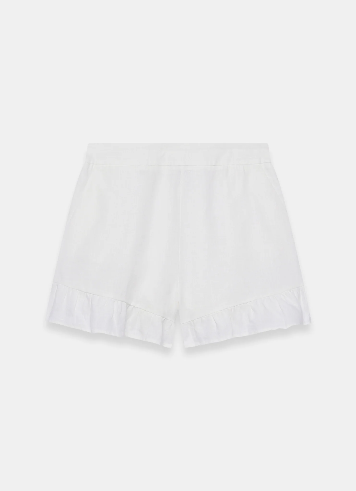 6512-white-linen-ruffle-trim-shorts-6.webp White Linen Ruffle Trim Shorts