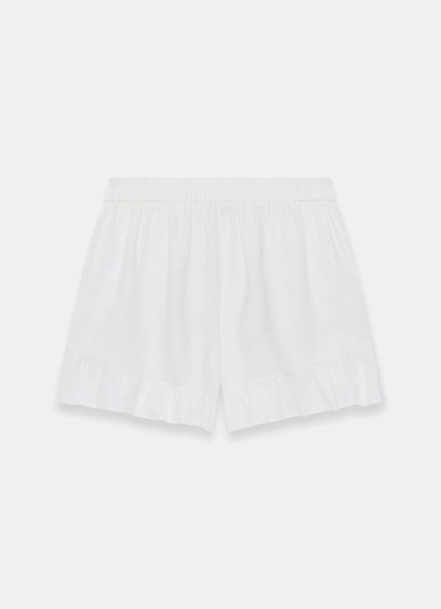 6512-white-linen-ruffle-trim-shorts-7.webp White Linen Ruffle Trim Shorts