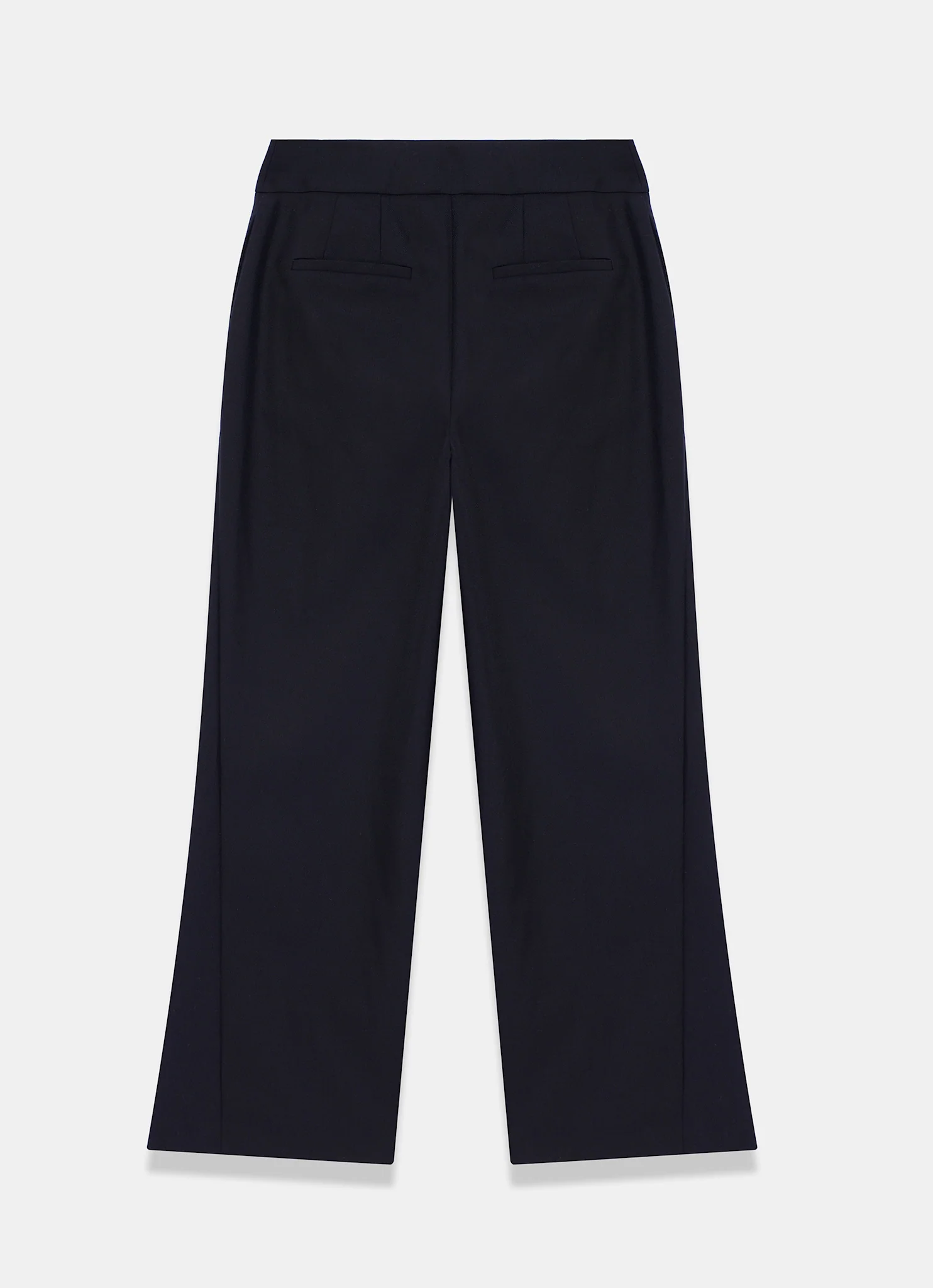 Navy Tailored Wide Leg Trousers