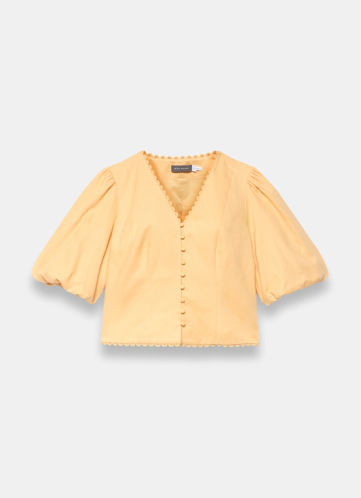 6666-yellow-linen-puff-sleeve-top-6.webp Yellow Linen Puff Sleeve Top