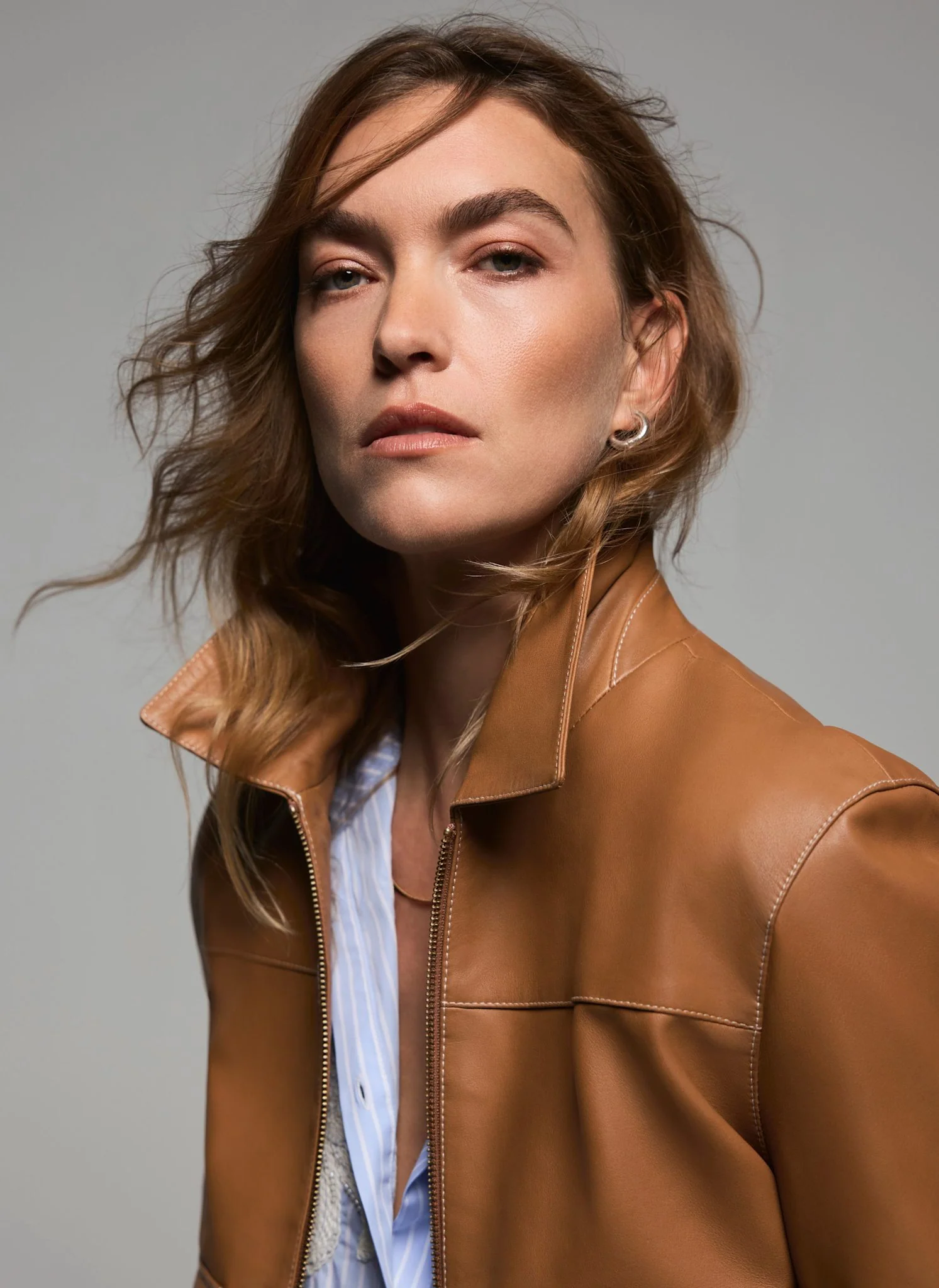 6734-tan-leather-collared-bomber-jacket-3.webp Tan Leather Collared Bomber Jacket