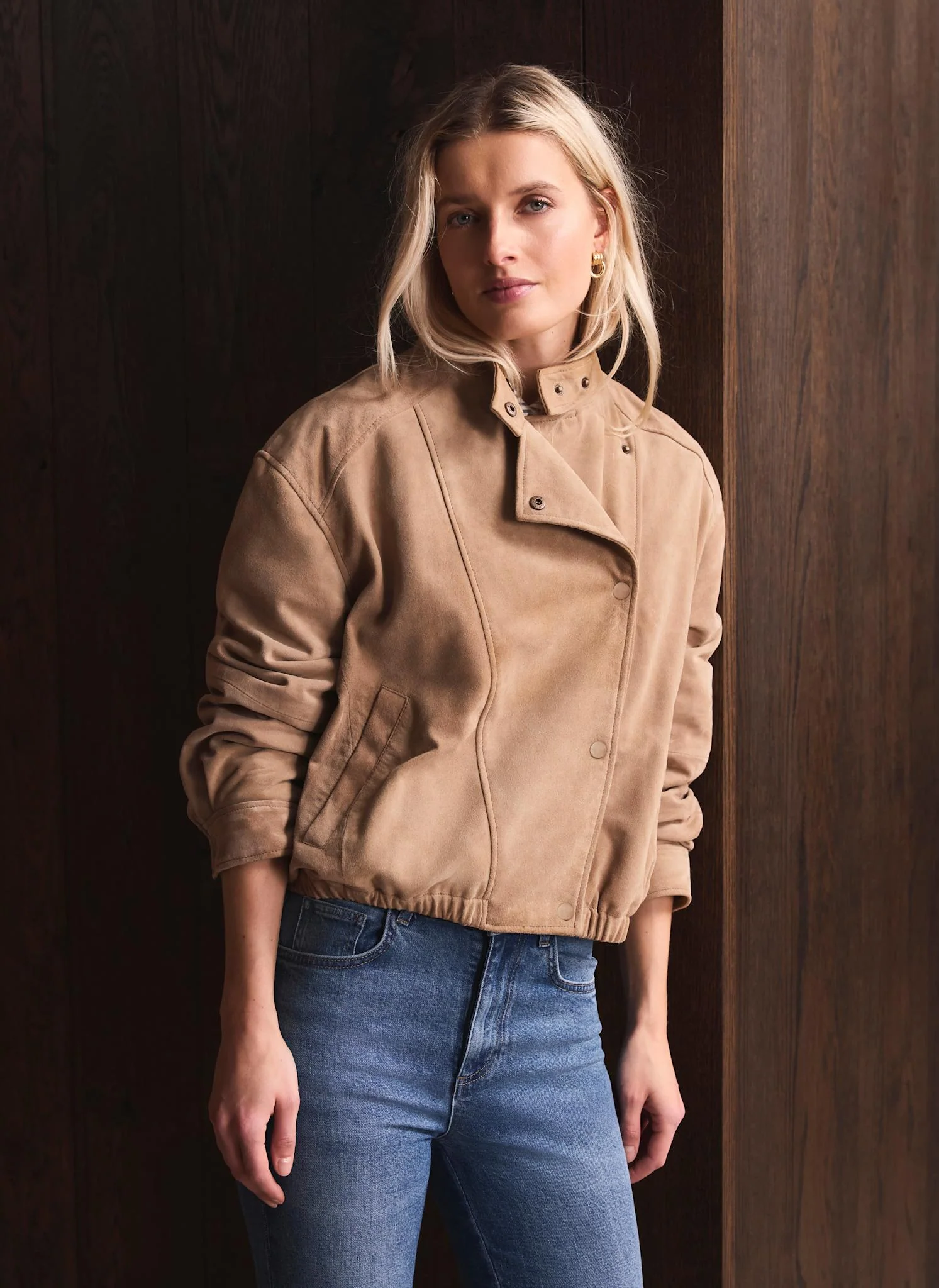 6770-neutral-suede-cropped-pilot-bomber-jacket-5.webp Neutral Suede Cropped Pilot Bomber Jacket