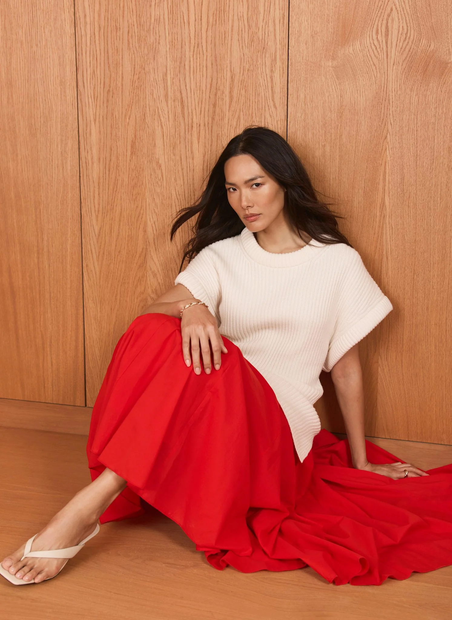 6808-red-cotton-full-midi-skirt-6.webp Red Cotton Full Midi Skirt