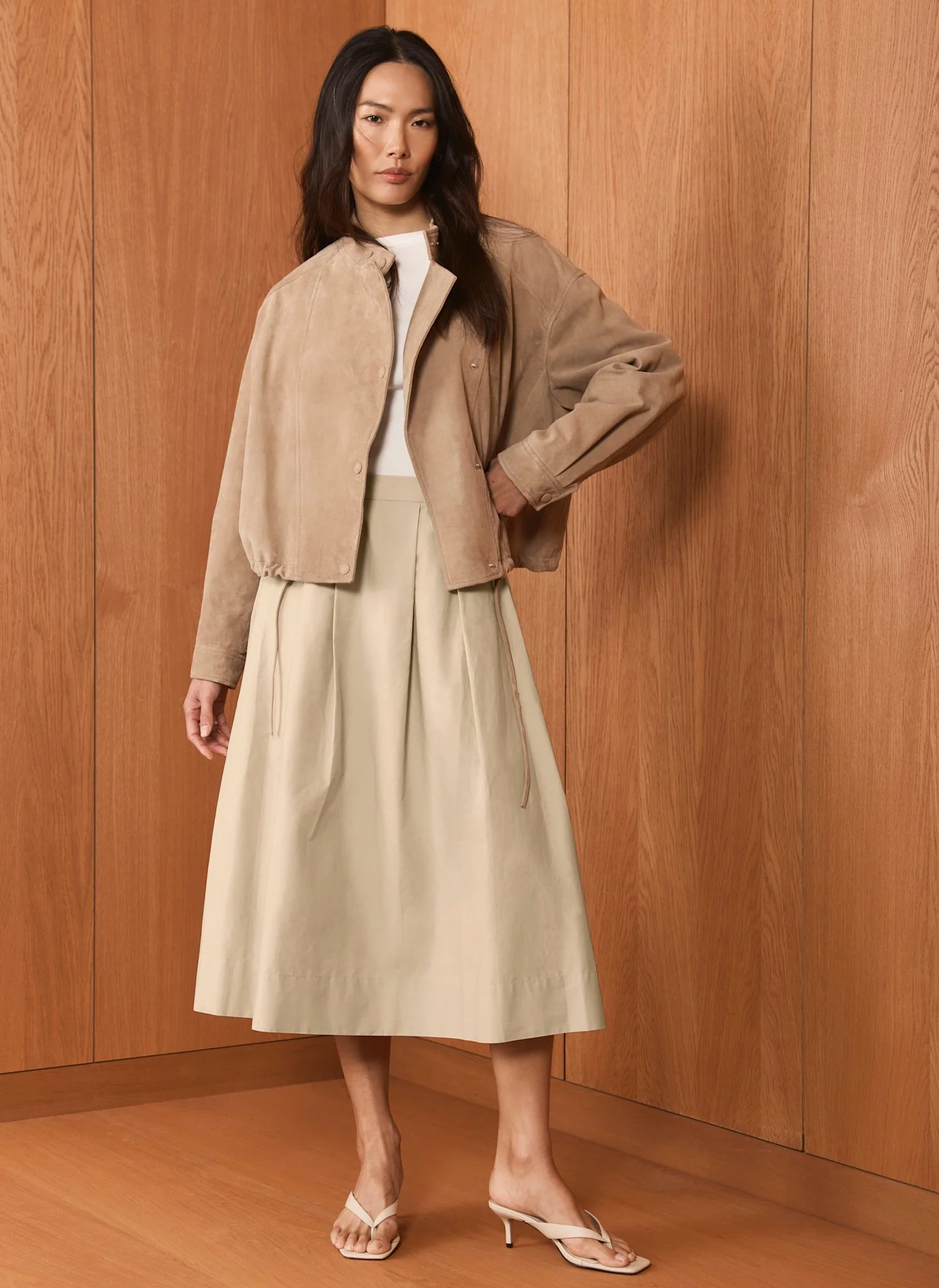 6824-neutral-cotton-a-line-midi-skirt-1.webp Neutral Cotton A Line Midi Skirt