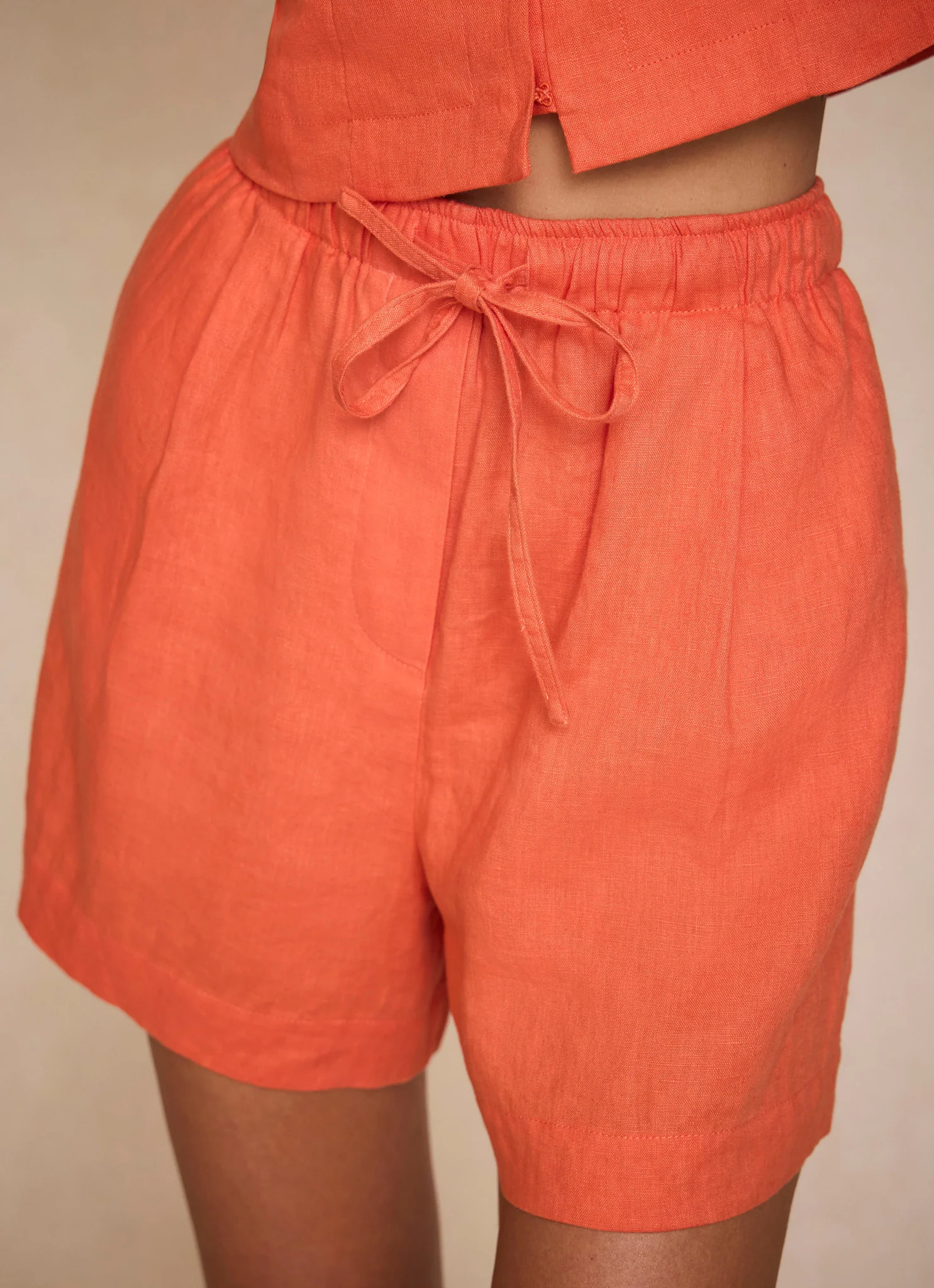 6866-orange-linen-drawstring-shorts-3.webp Orange Linen Drawstring Shorts