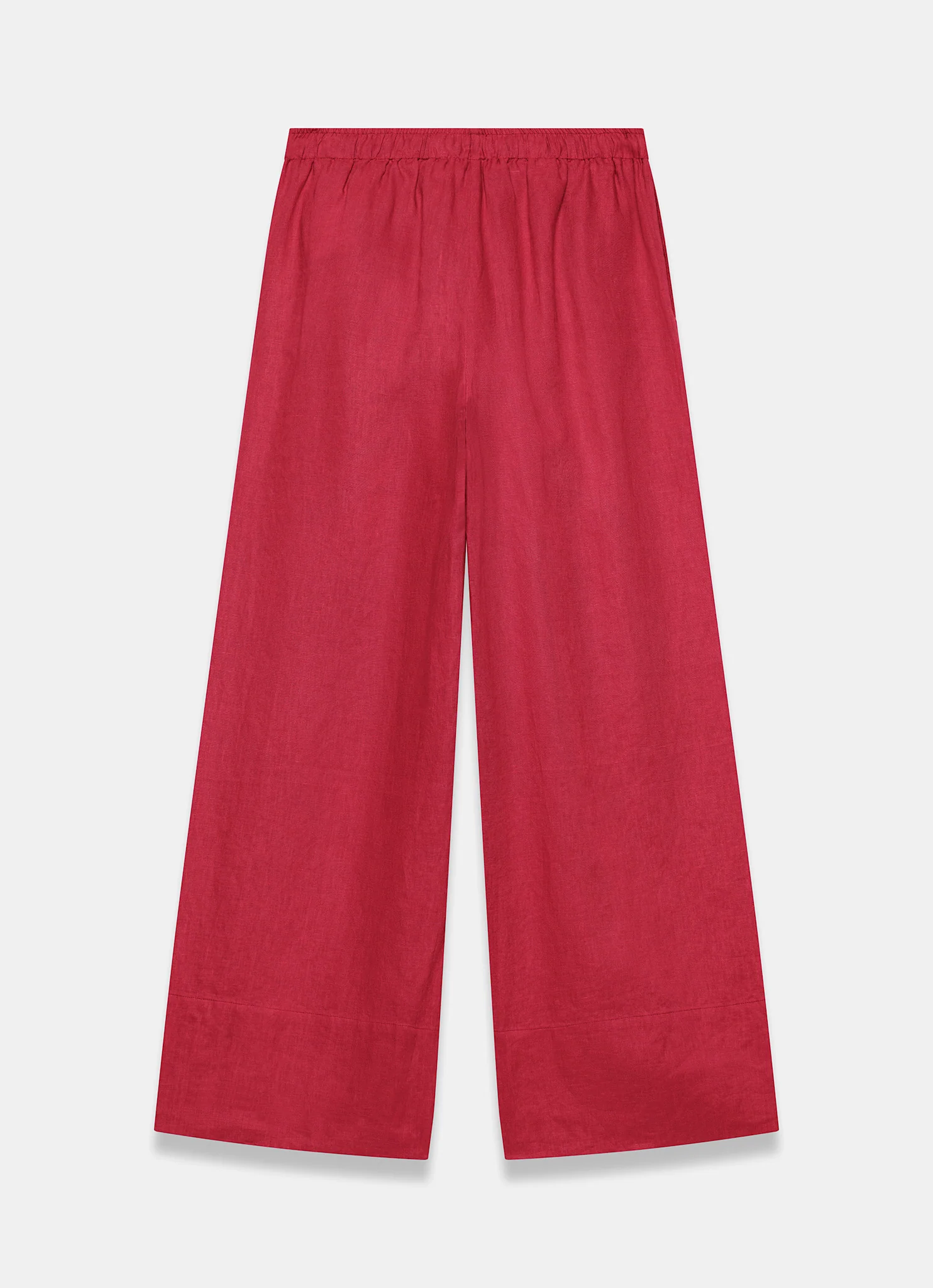 6936-red-linen-drawstring-wide-leg-trousers-7.webp Red Linen Drawstring Wide Leg Trousers
