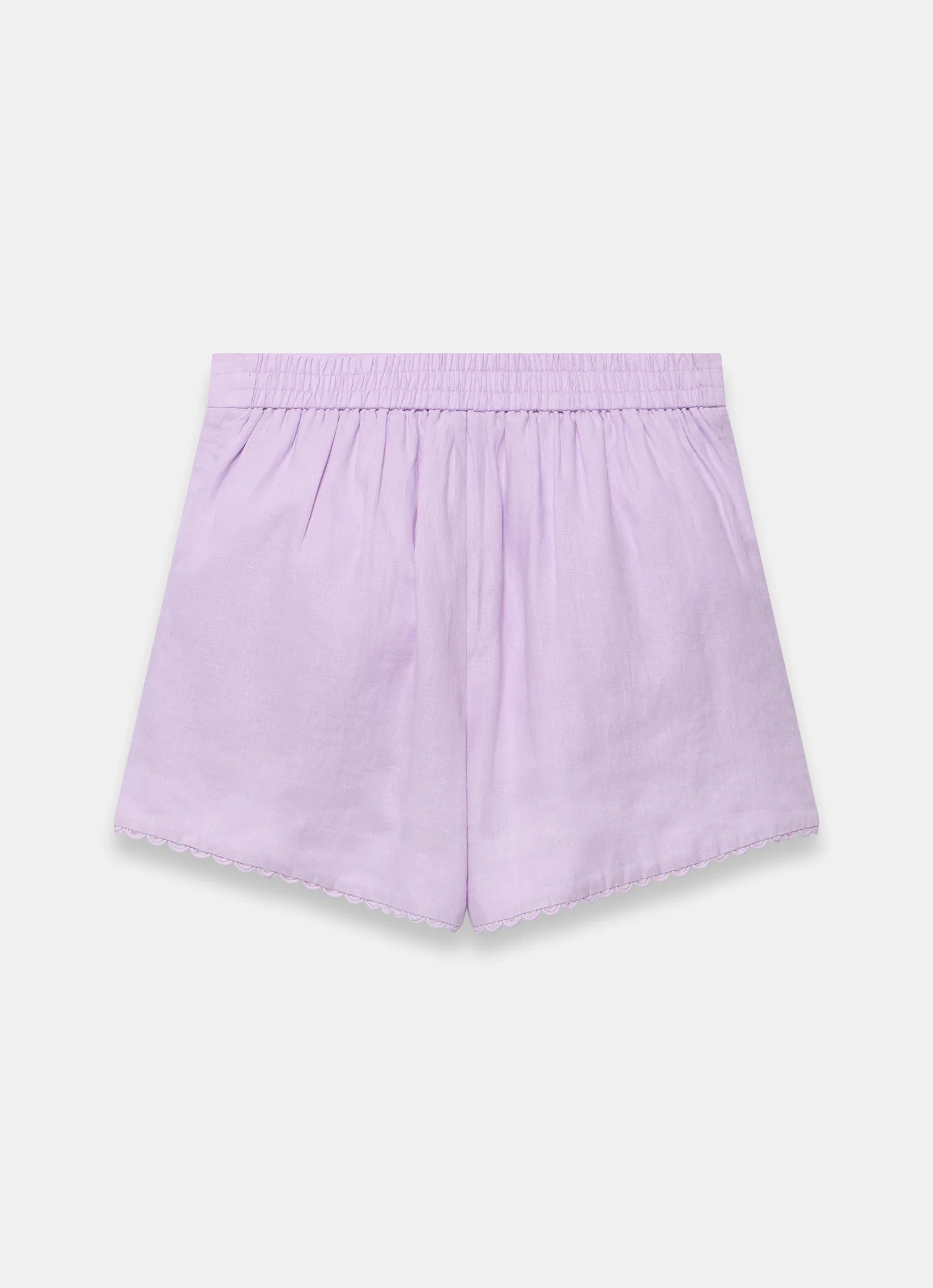 6952-lilac-linen-scallop-hem-shorts-7.webp Lilac Linen Scallop Hem Shorts