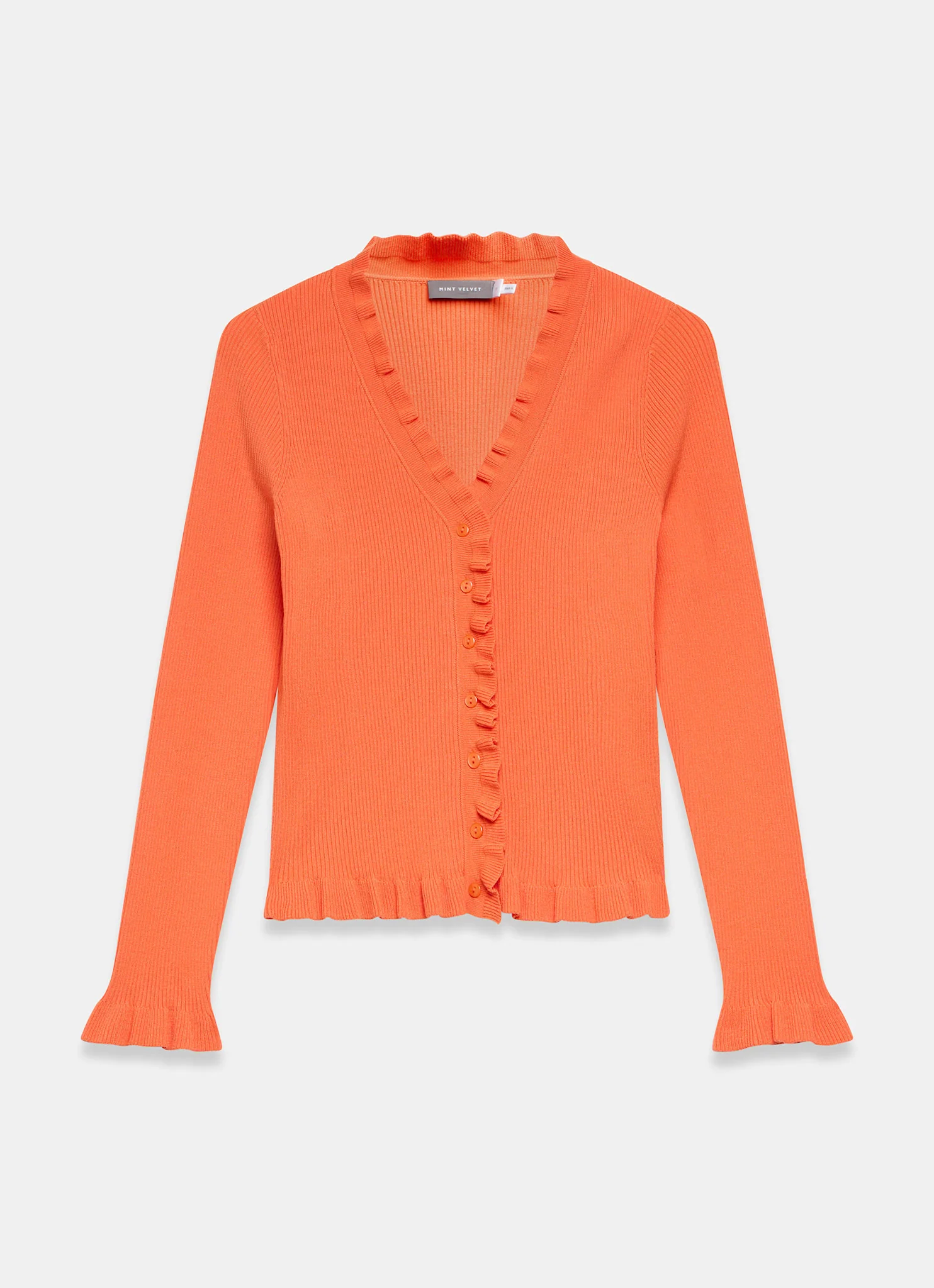 7042-orange-ruffle-detail-cardigan-7.webp Orange Ruffle Detail Cardigan
