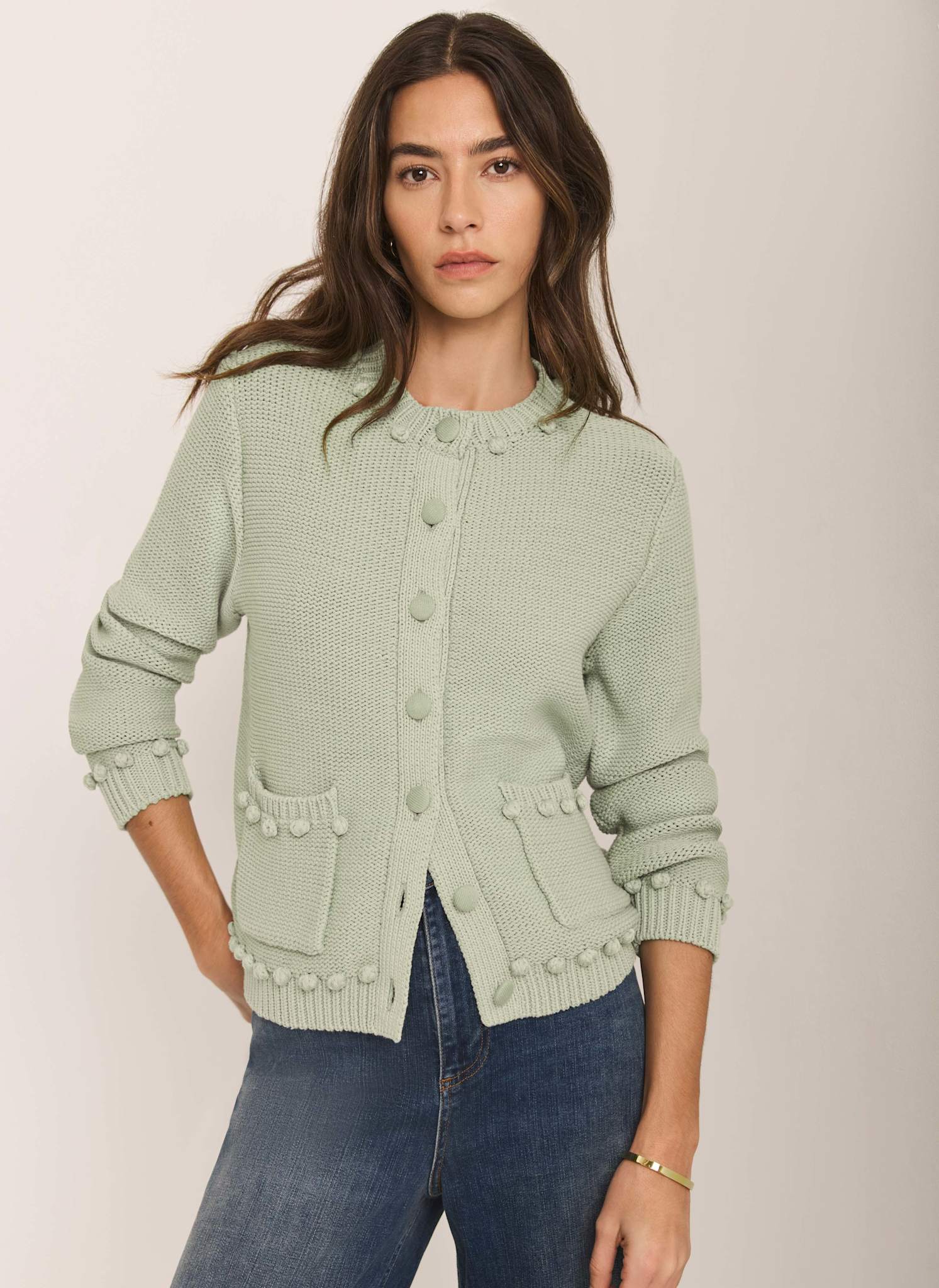 7112-green-bobble-detail-cardigan-1.jpg Green Bobble Detail Cardigan