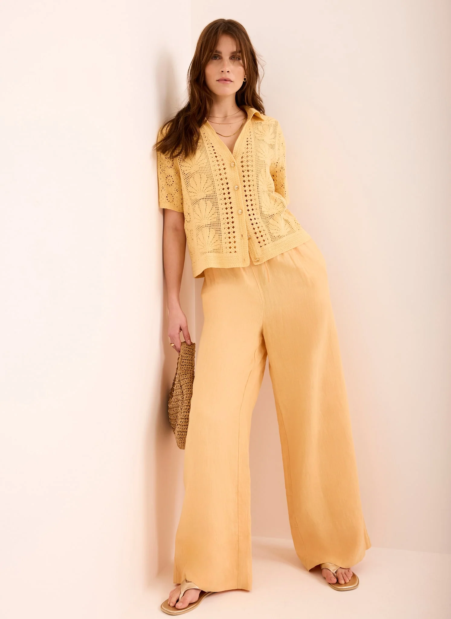 7118-yellow-crochet-shell-shirt-4.webp Yellow Crochet Shell Shirt