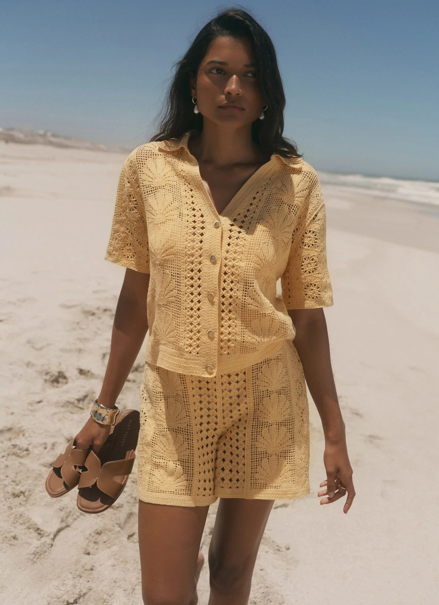 7118-yellow-crochet-shell-shirt-5.webp Yellow Crochet Shell Shirt
