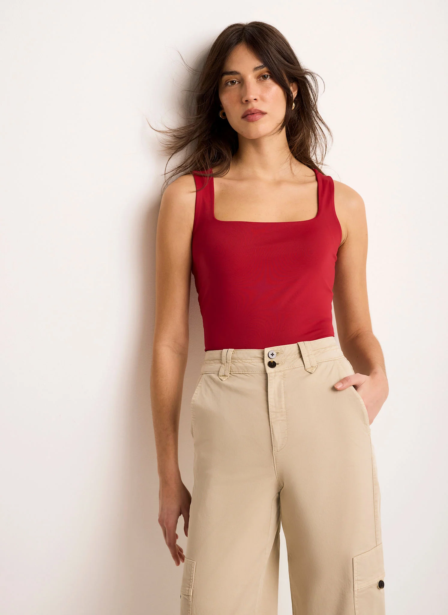 7152-red-scoop-neck-layering-vest-top-3.webp Red Scoop Neck Layering Vest Top