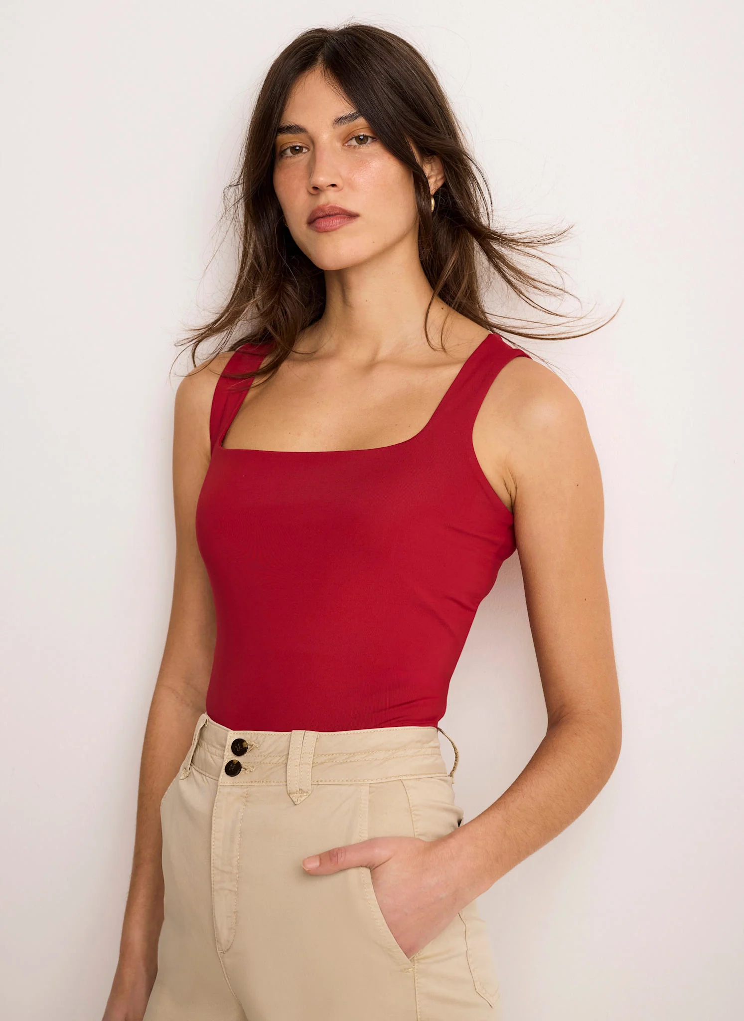 7152-red-scoop-neck-layering-vest-top-4.webp Red Scoop Neck Layering Vest Top