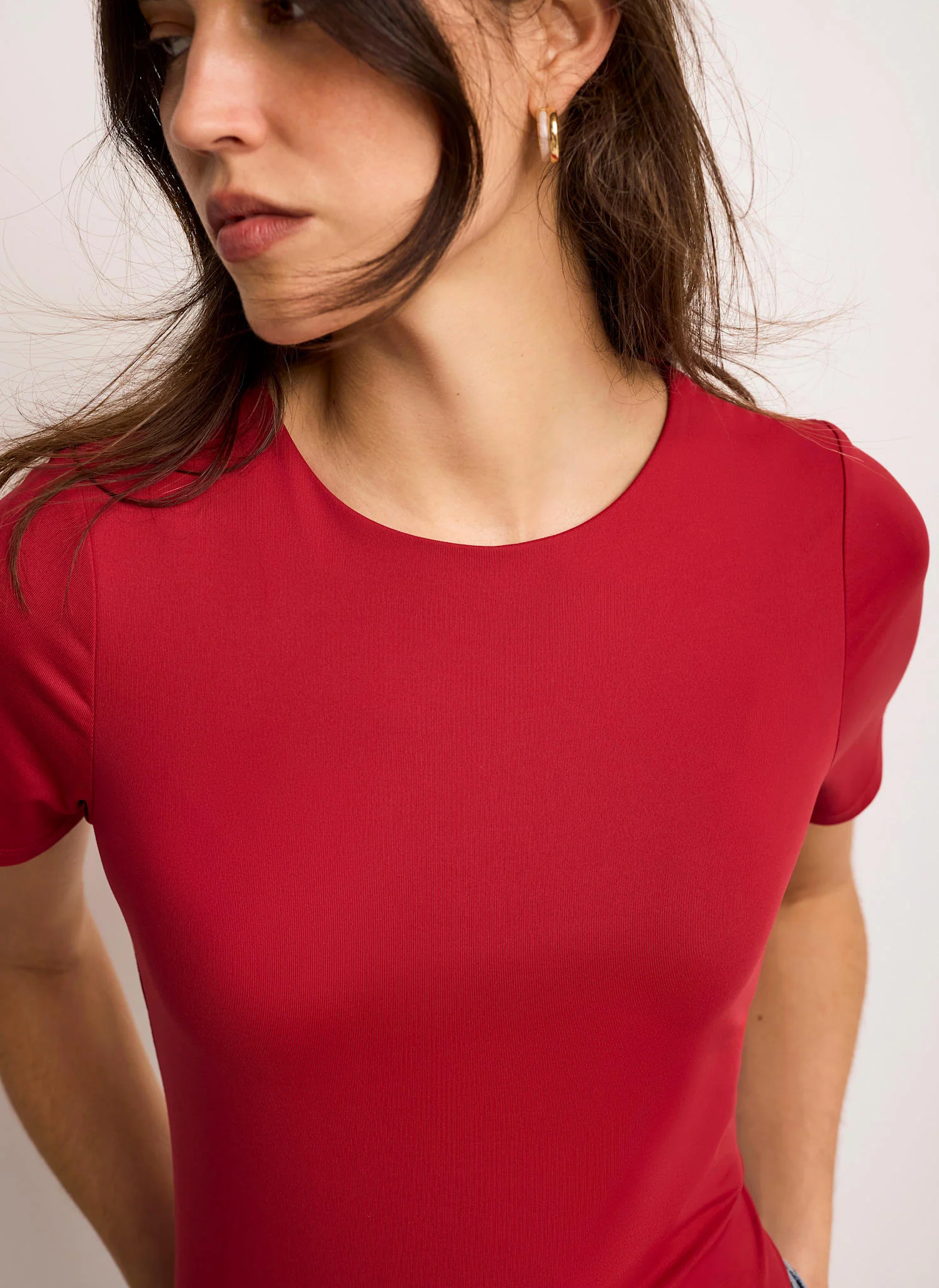 7158-red-short-sleeve-layering-top-4.webp Red Short Sleeve Layering Top