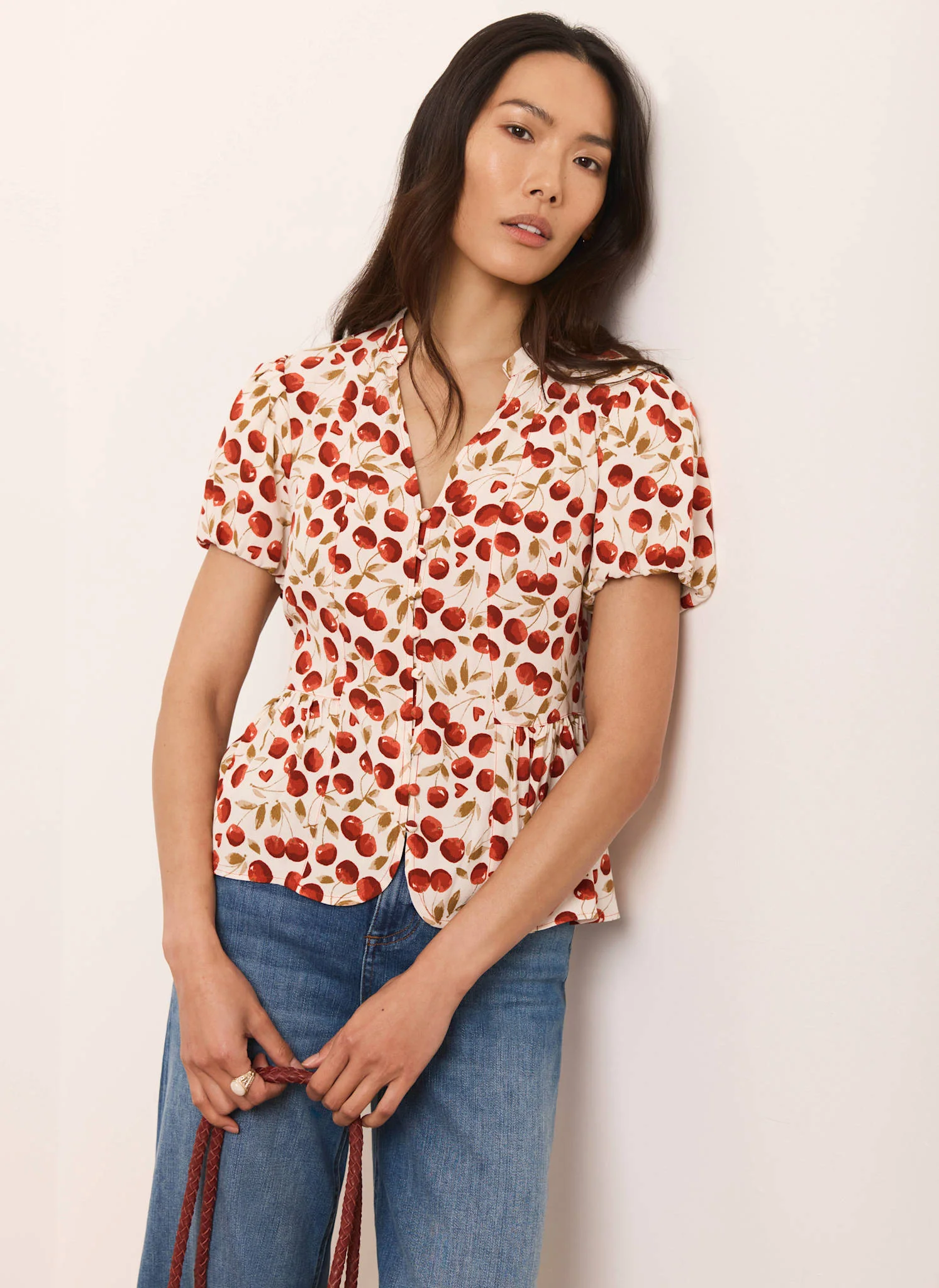 7234-red-cherry-print-puff-sleeve-top-1.webp Red Cherry Print Puff Sleeve Top