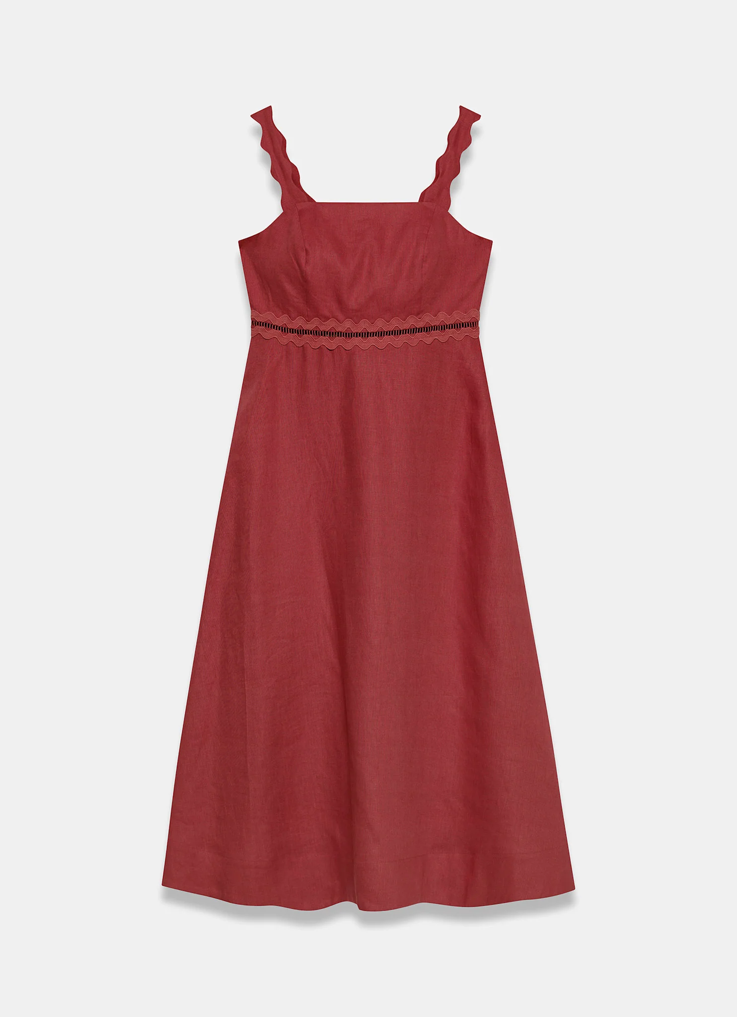 7256-burgundy-linen-scallop-trim-midi-dress-7.webp Burgundy Linen Scallop Trim Midi Dress
