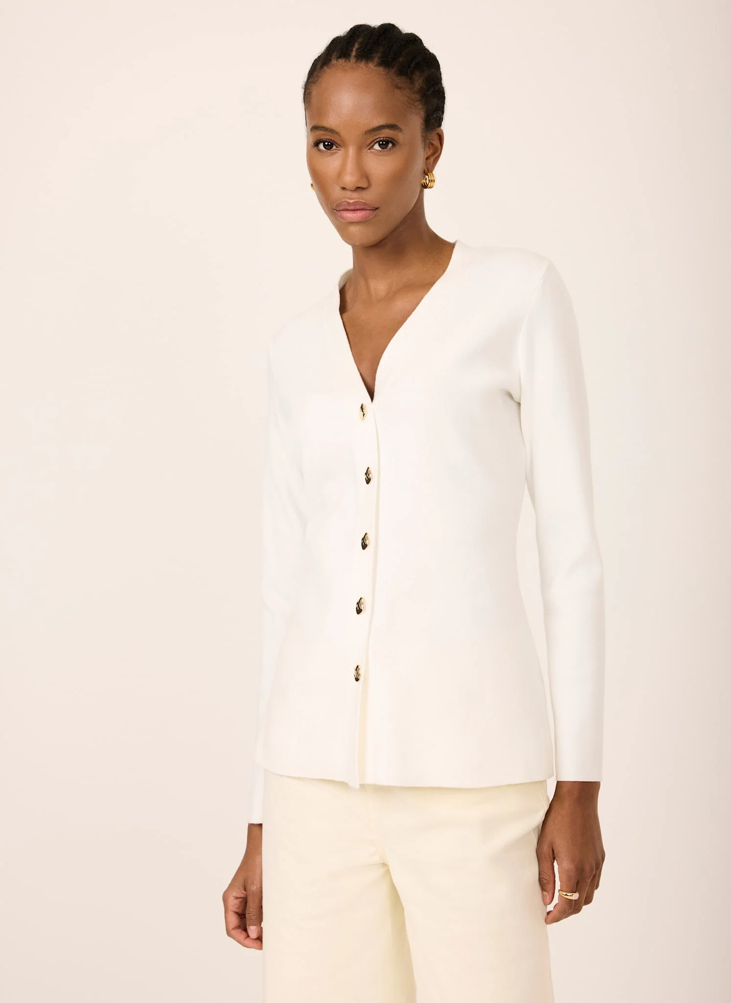 7316-cream-v-neck-longline-cardigan-2.webp Cream V Neck Longline Cardigan