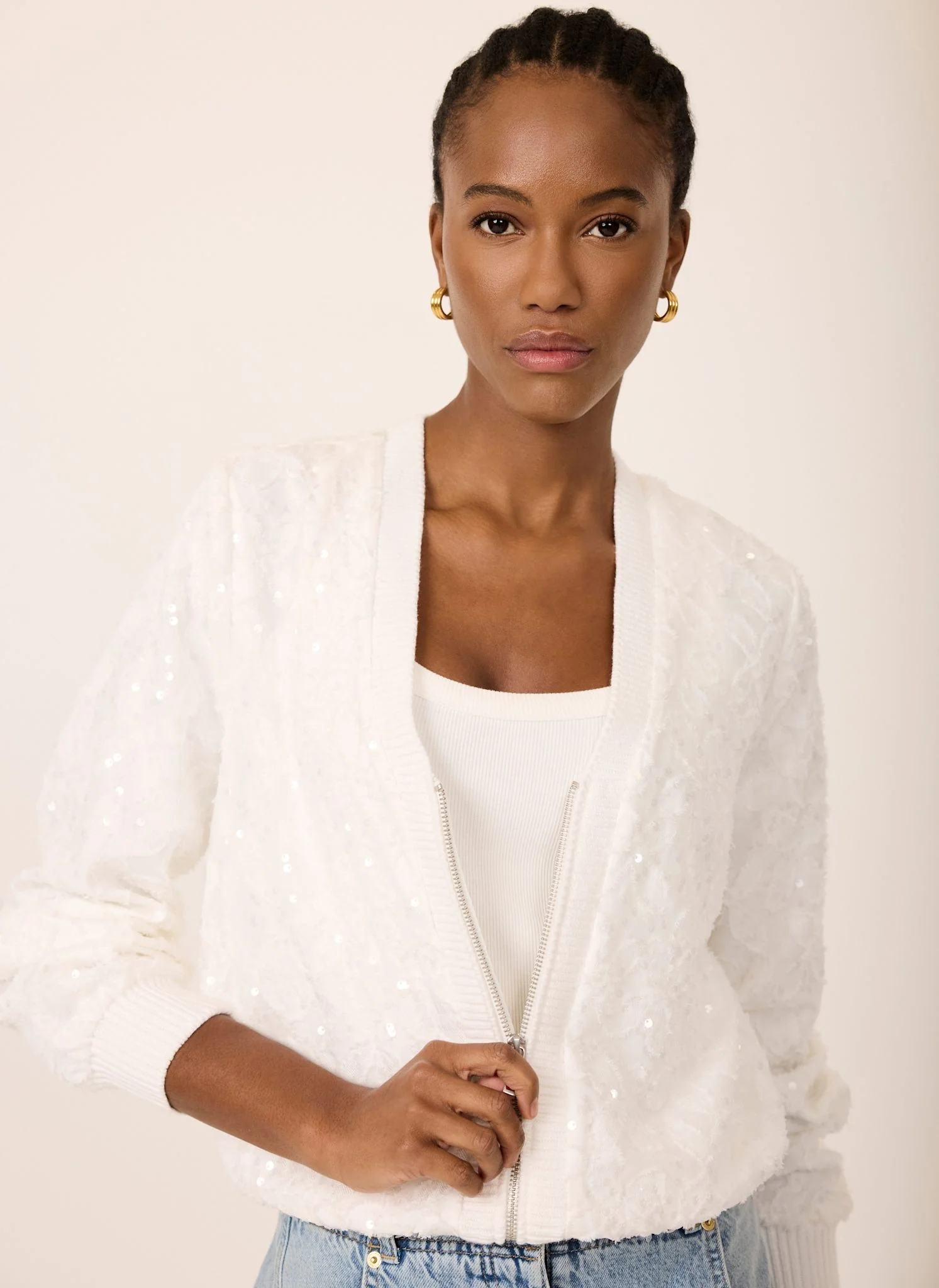7340-white-sequin-bomber-jacket-3.webp White Sequin Bomber Jacket