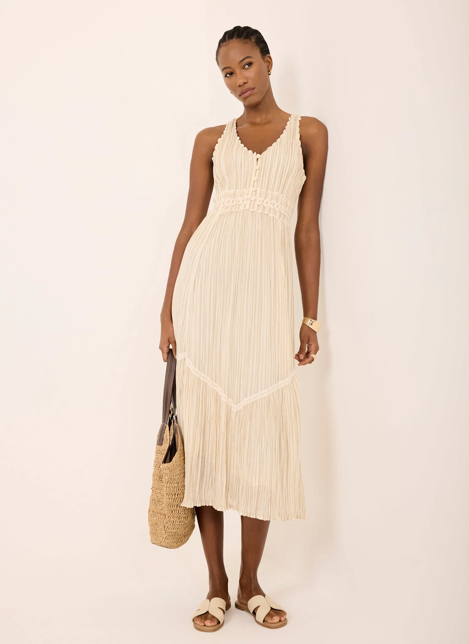 7346-neutral-striped-cotton-midi-dress-1.webp Neutral Striped Cotton Midi Dress