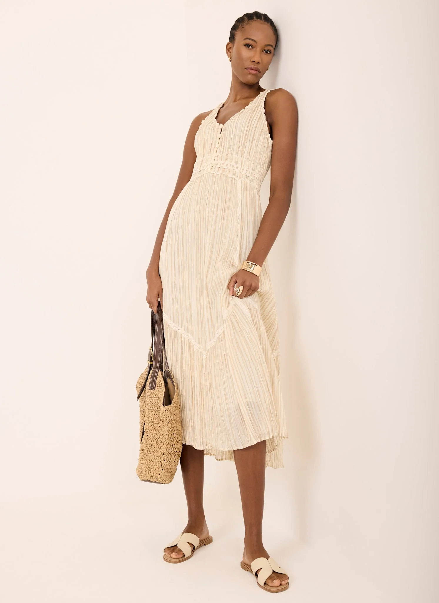 7346-neutral-striped-cotton-midi-dress-2.webp Neutral Striped Cotton Midi Dress