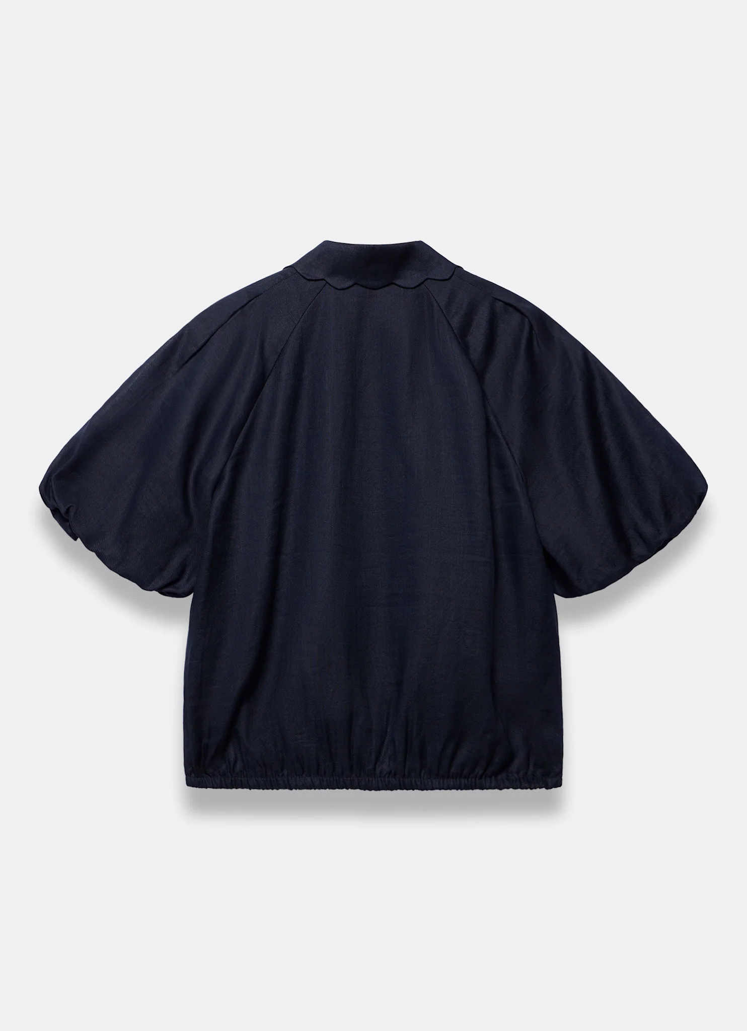 7368-navy-ramie-scallop-puff-sleeve-shirt-7.webp Navy Ramie Scallop Puff Sleeve Shirt