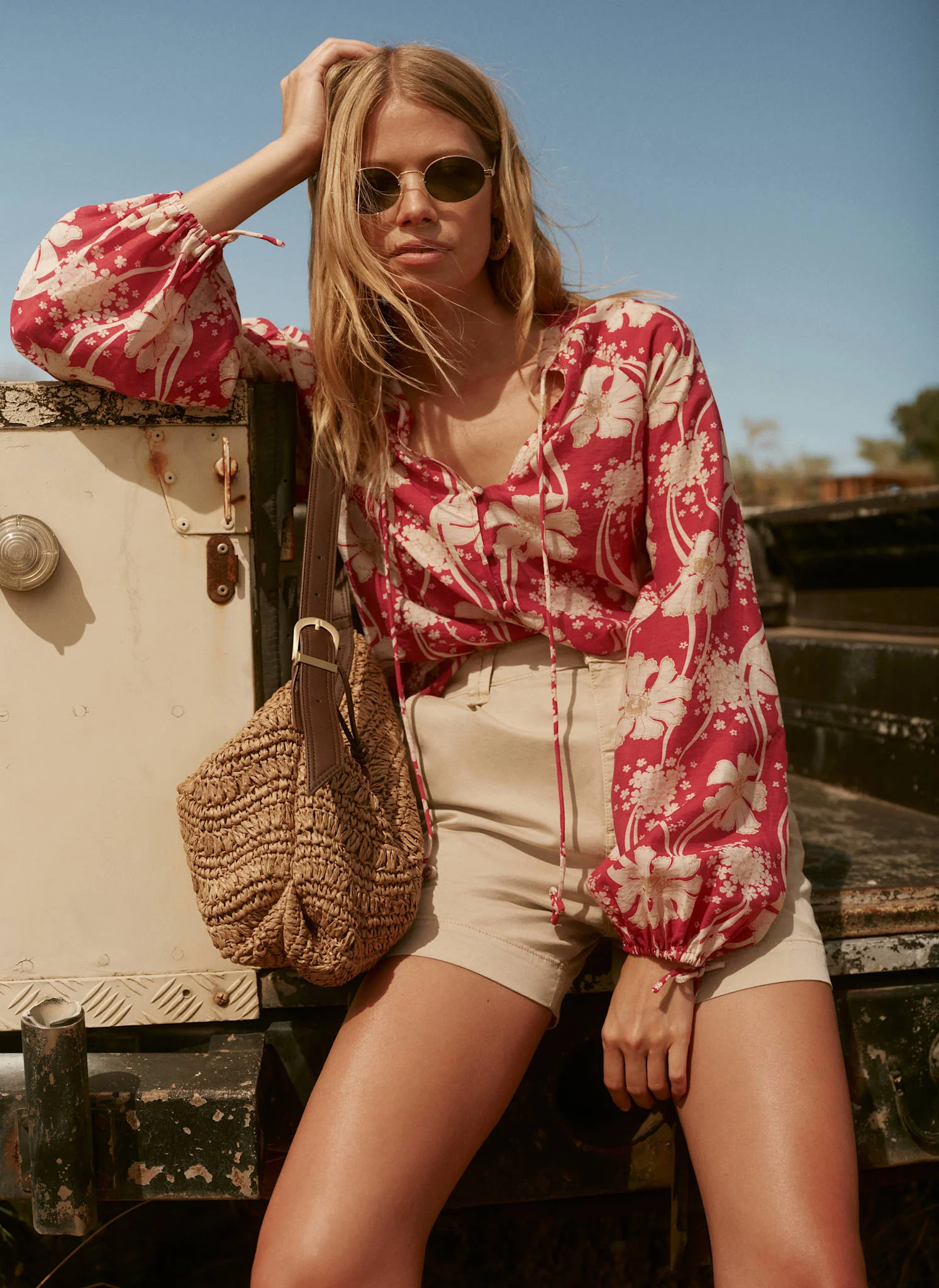 7380-red-floral-print-blouse-1.webp Red Floral Print Blouse