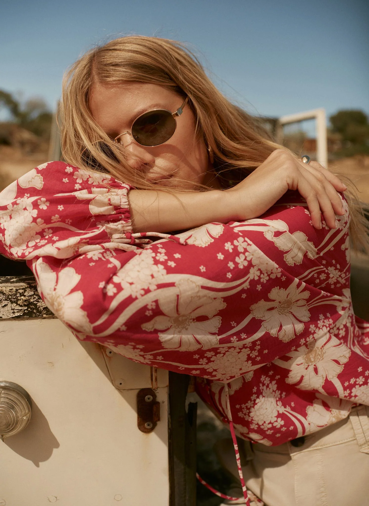 7380-red-floral-print-blouse-5.webp Red Floral Print Blouse
