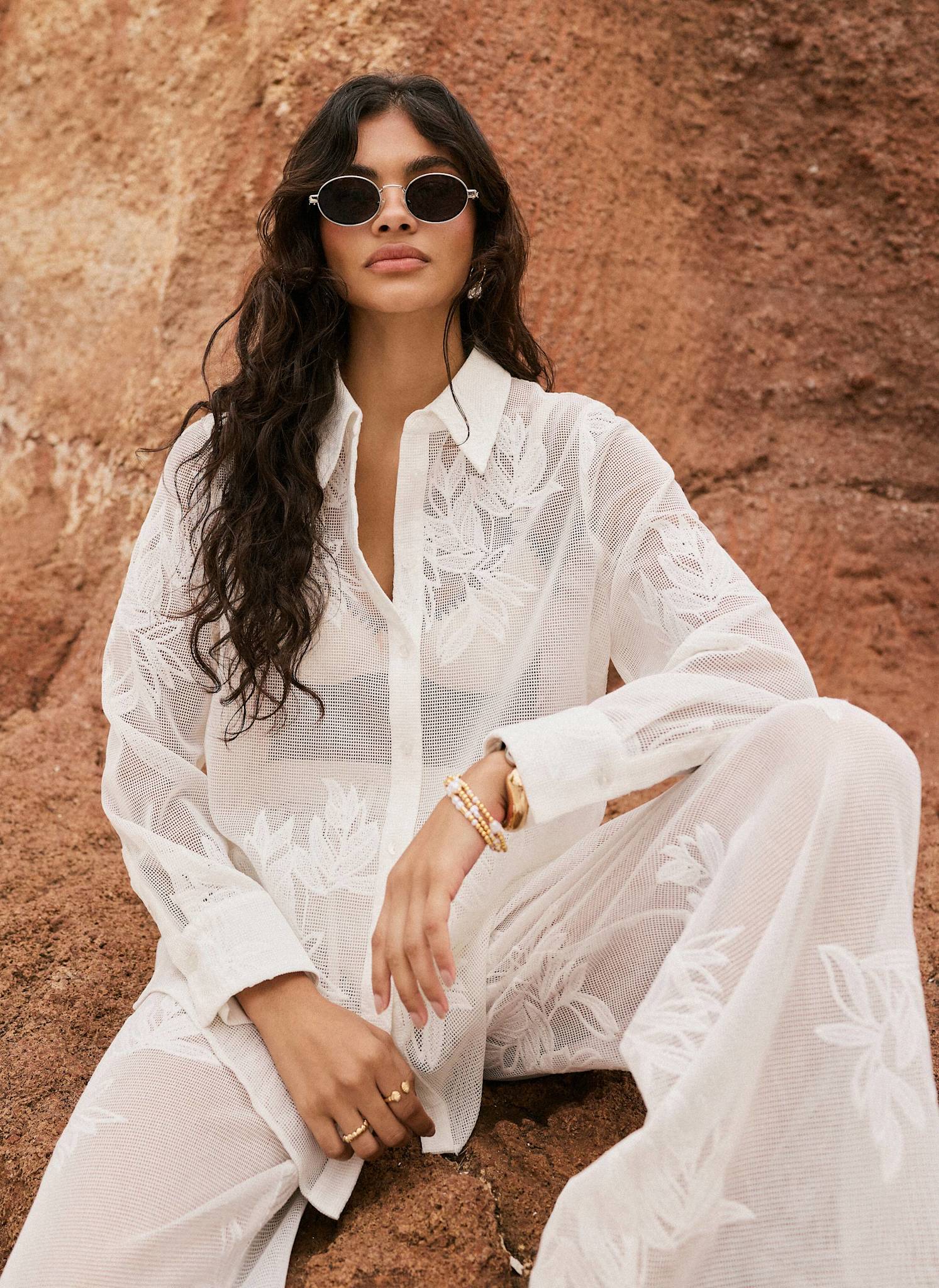 7398-white-floral-detail-mesh-shirt-1.jpg White Floral Detail Mesh Shirt