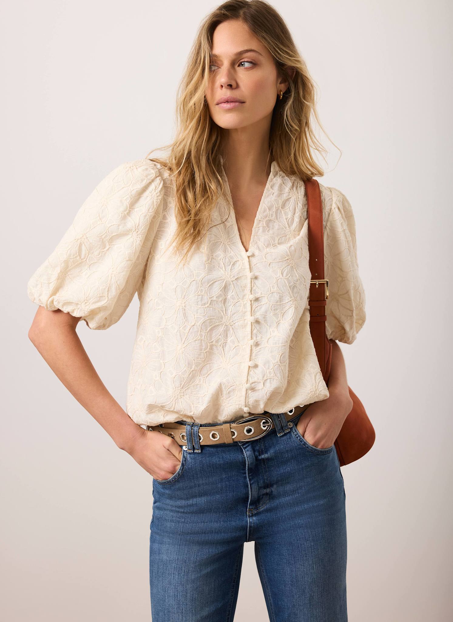 7410-cream-cotton-textured-floral-top-5.jpg Cream Cotton Textured Floral Top