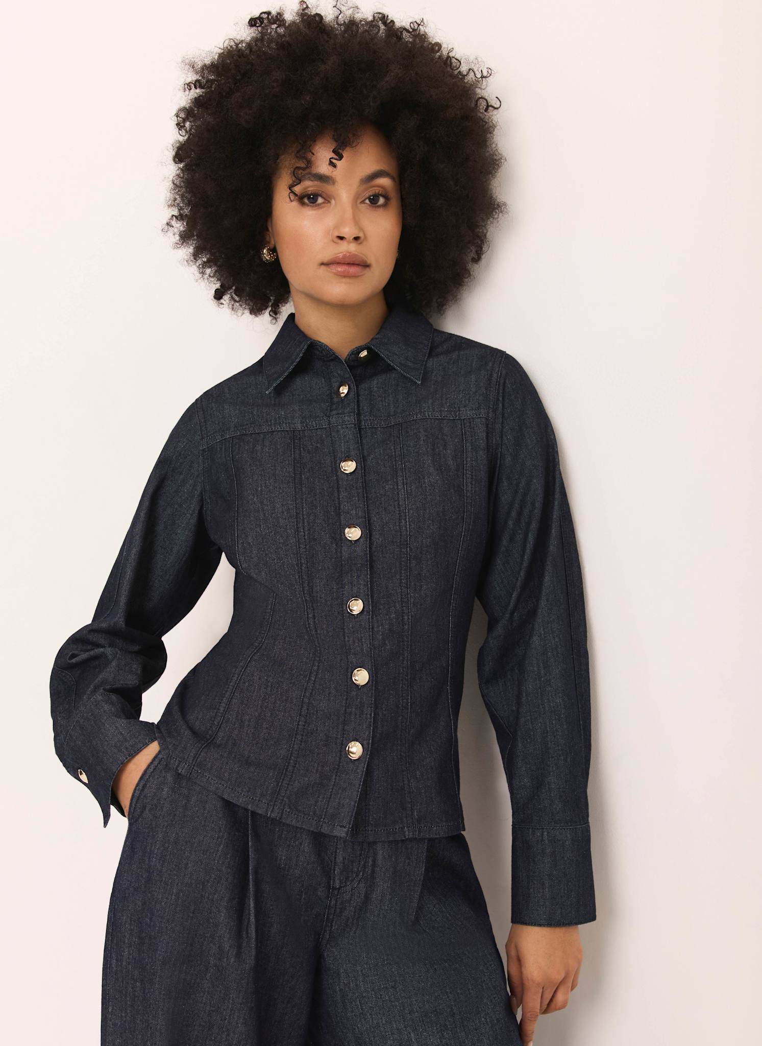 7416-dark-indigo-denim-fitted-shirt-1.jpg Dark Indigo Denim Fitted Shirt