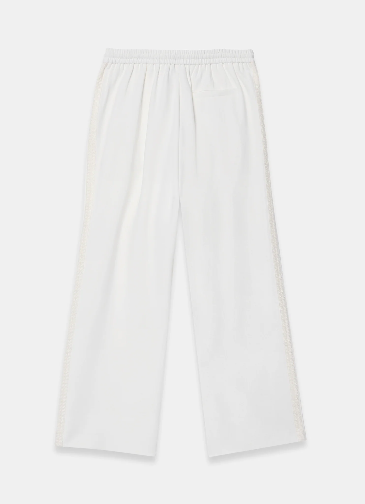 Cream Crochet Side Stripe Trousers