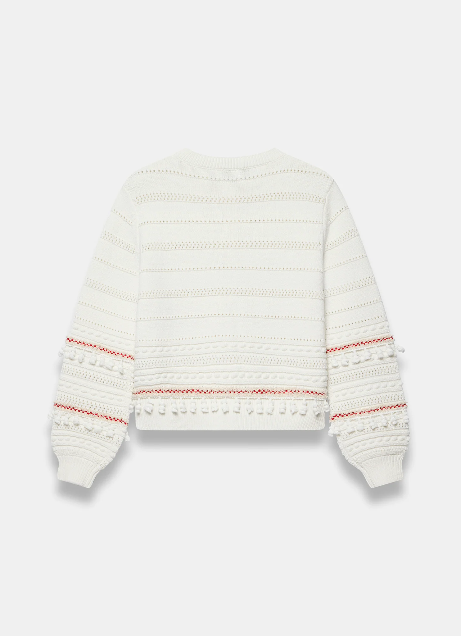 Cream Cotton Blend Tassel Cardigan