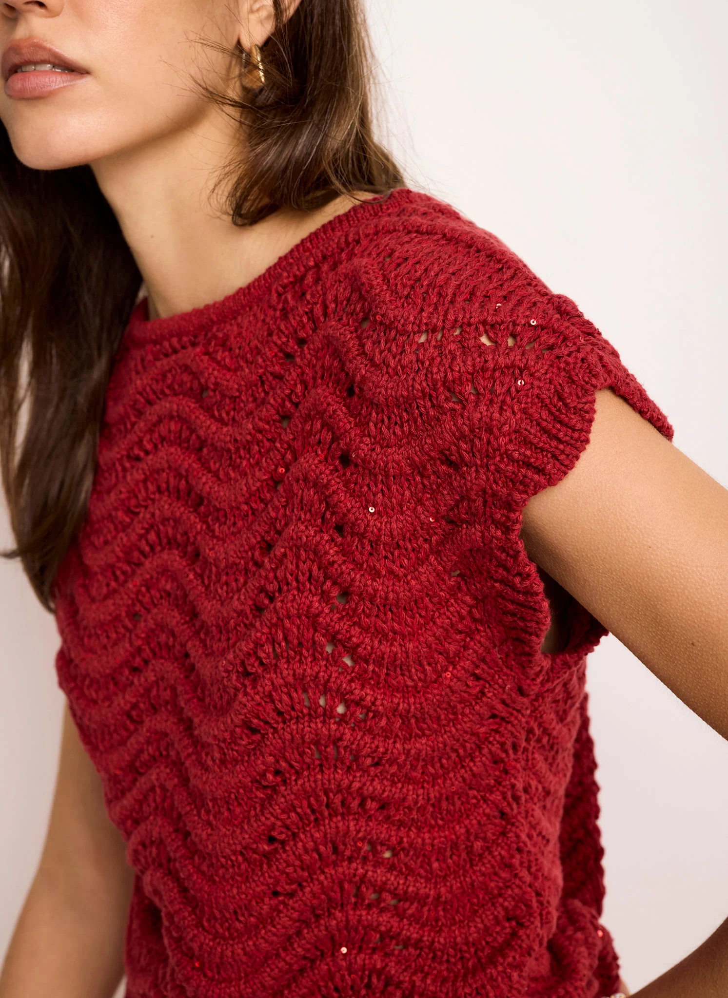 7704-red-embellished-crochet-knit-top-3.webp Red Embellished Crochet Knit Top