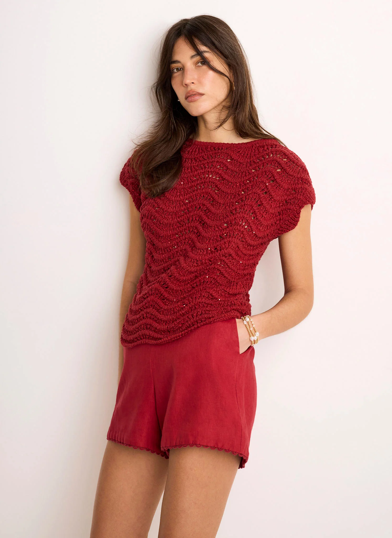 7704-red-embellished-crochet-knit-top-6.webp Red Embellished Crochet Knit Top