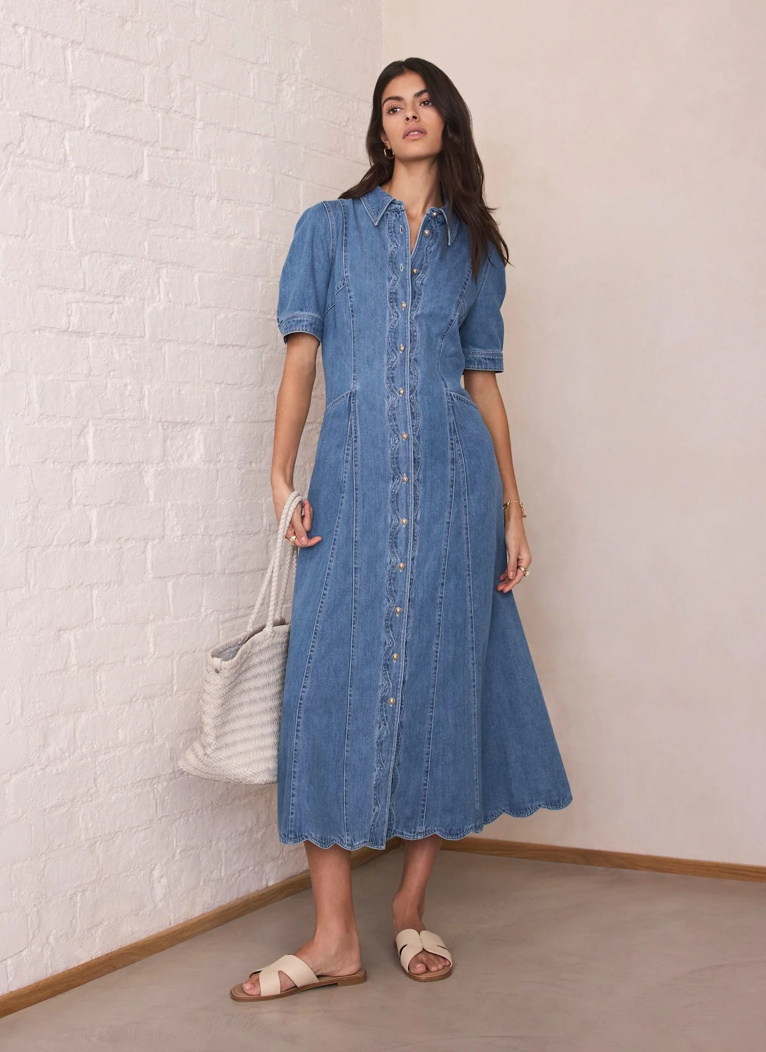 7724-indigo-denim-scallop-detail-midi-dress-5.webp Indigo Denim Scallop Detail Midi Dress