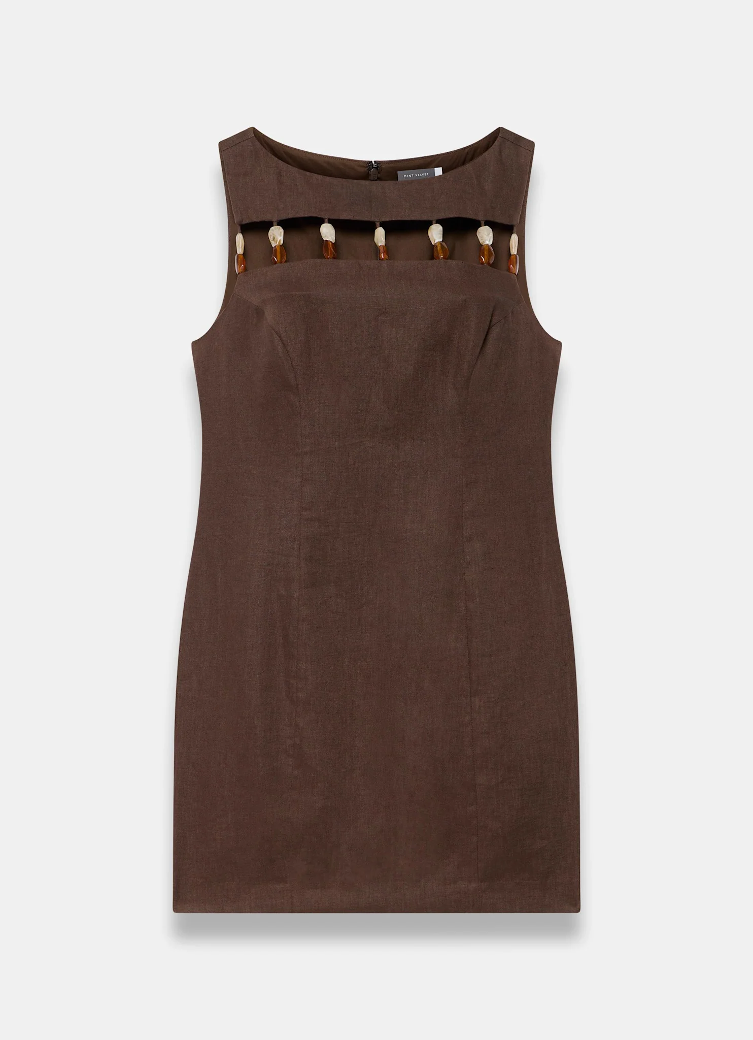 7760-brown-linen-beaded-mini-dress-6.webp Brown Linen Beaded Mini Dress