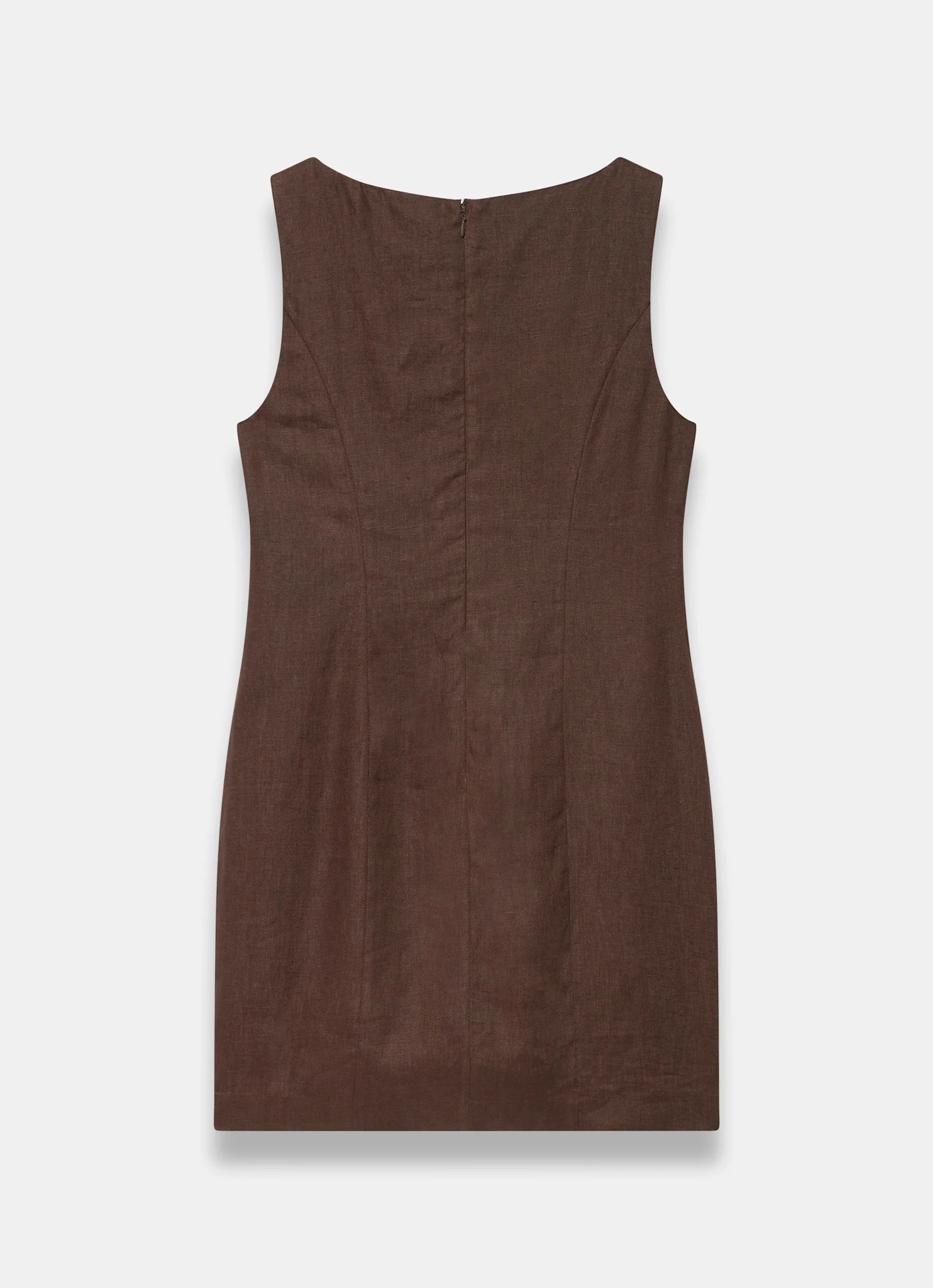 7760-brown-linen-beaded-mini-dress-7.webp Brown Linen Beaded Mini Dress