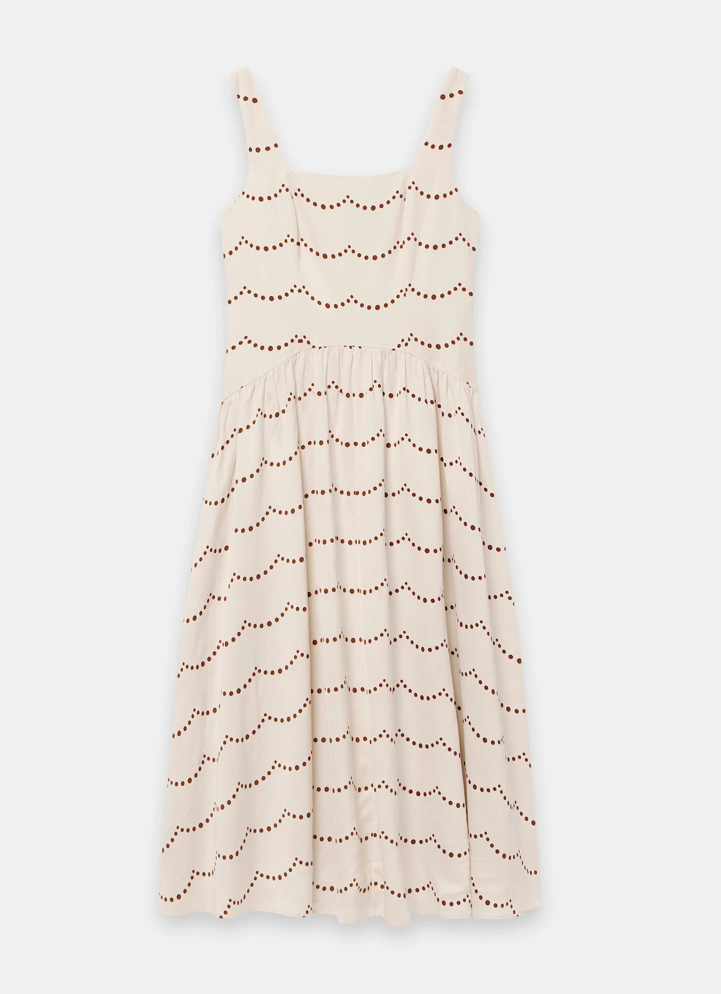 Cream Spot Print Maxi Dress