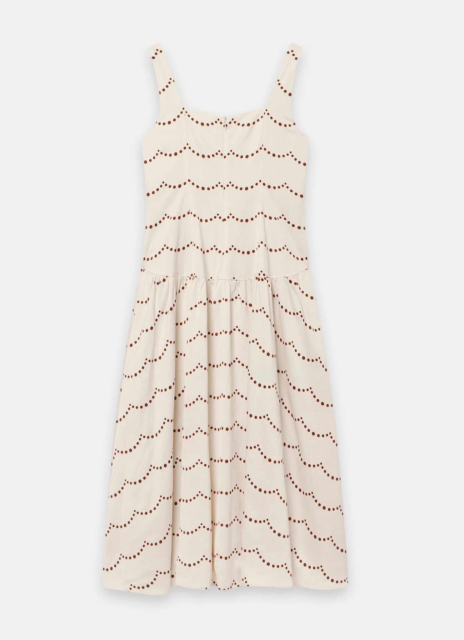 Cream Spot Print Maxi Dress