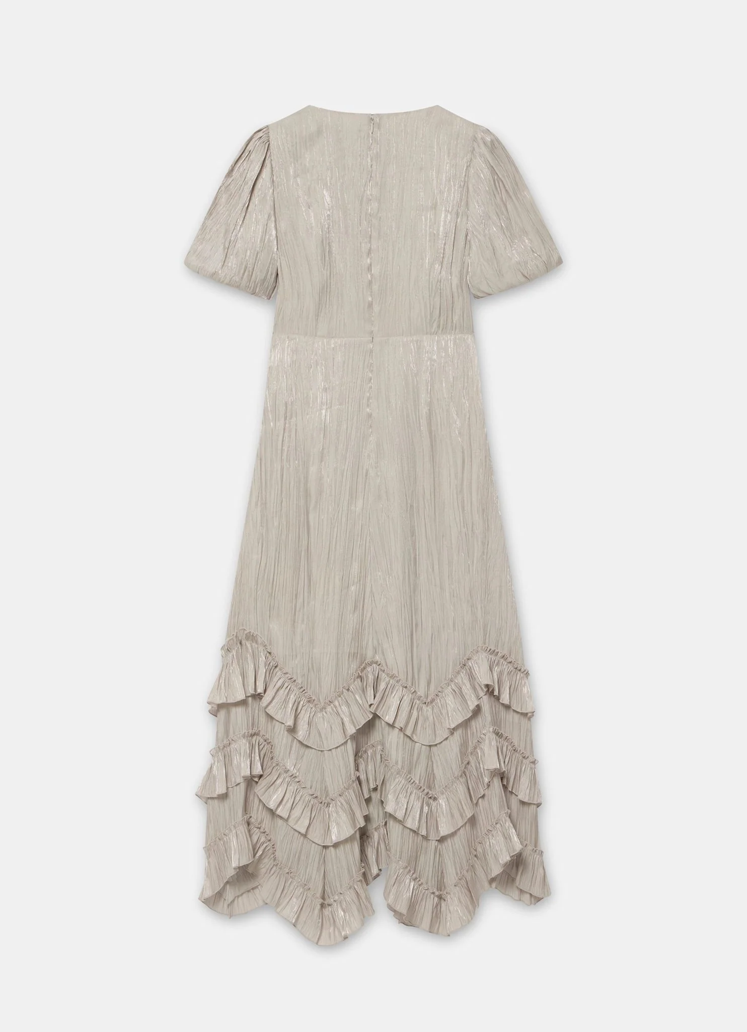 7812-neutral-metallic-ruffle-maxi-dress-8.webp Neutral Metallic Ruffle Maxi Dress