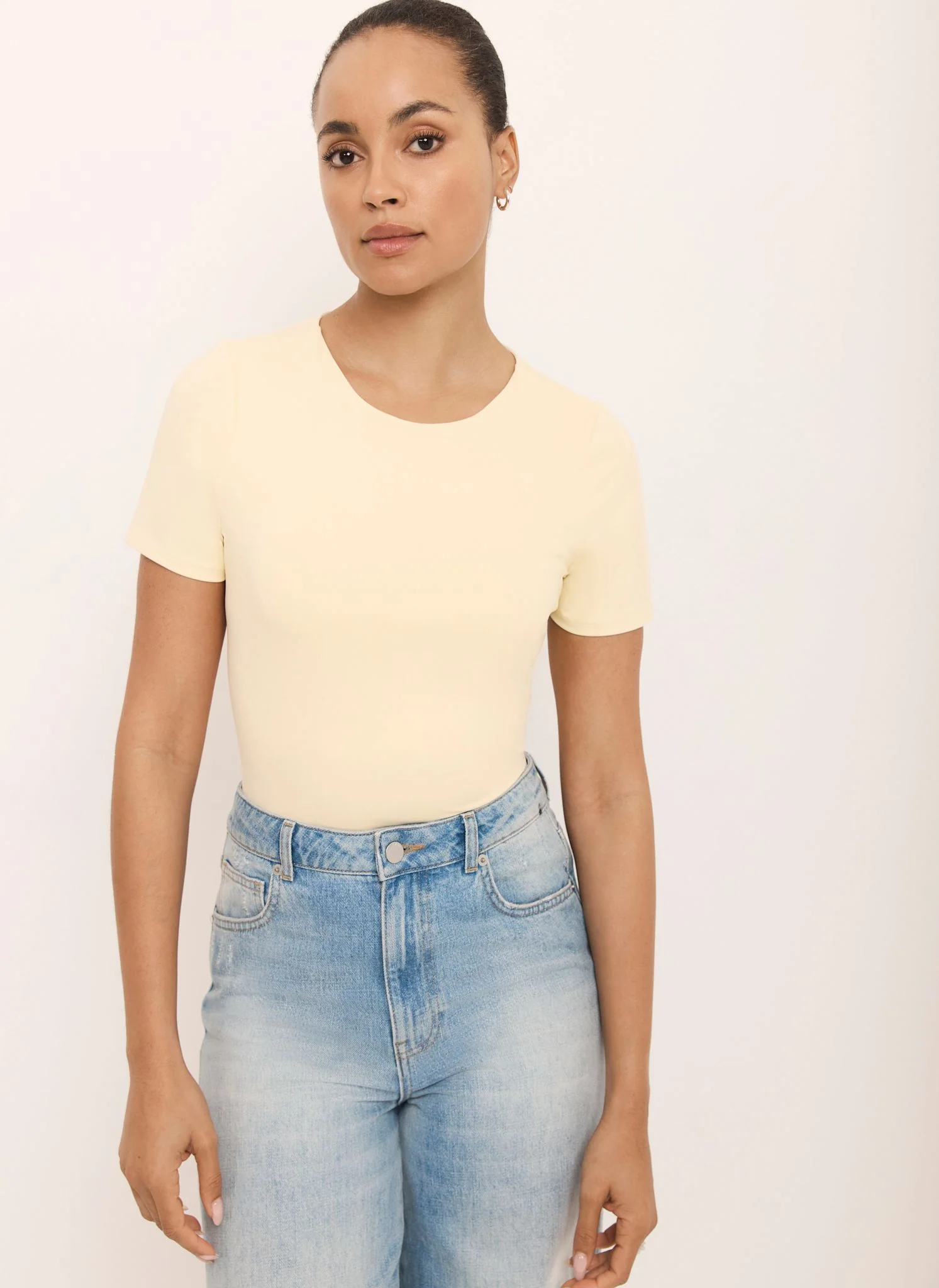 7832-butter-yellow-short-sleeve-top-2.webp Butter Yellow Short Sleeve Top