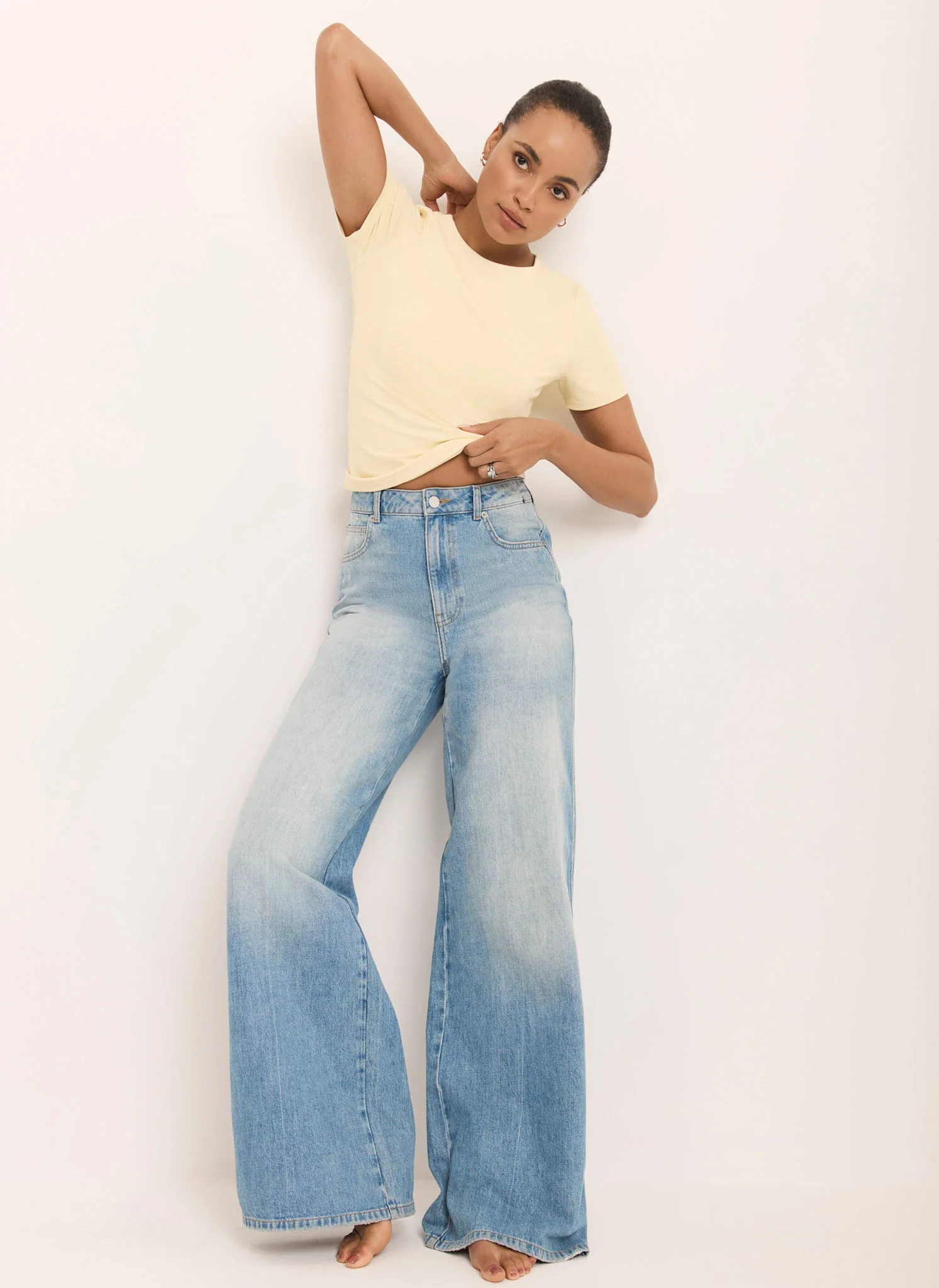 7832-butter-yellow-short-sleeve-top-3.webp Butter Yellow Short Sleeve Top