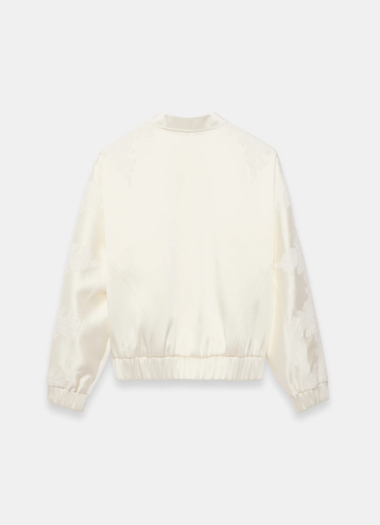 7850-cream-satin-lace-sleeve-bomber-jacket-8.webp Cream Satin Lace Sleeve Bomber Jacket