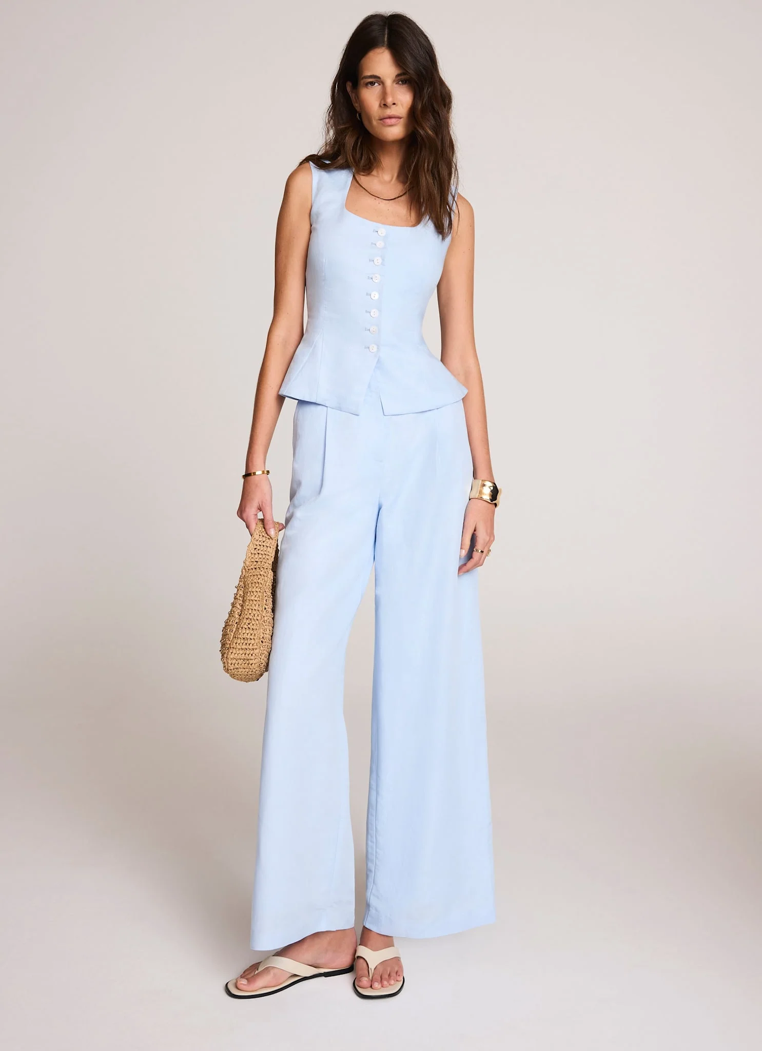 7894-blue-linen-blend-wide-leg-trousers-2.webp Blue Linen Blend Wide Leg Trousers