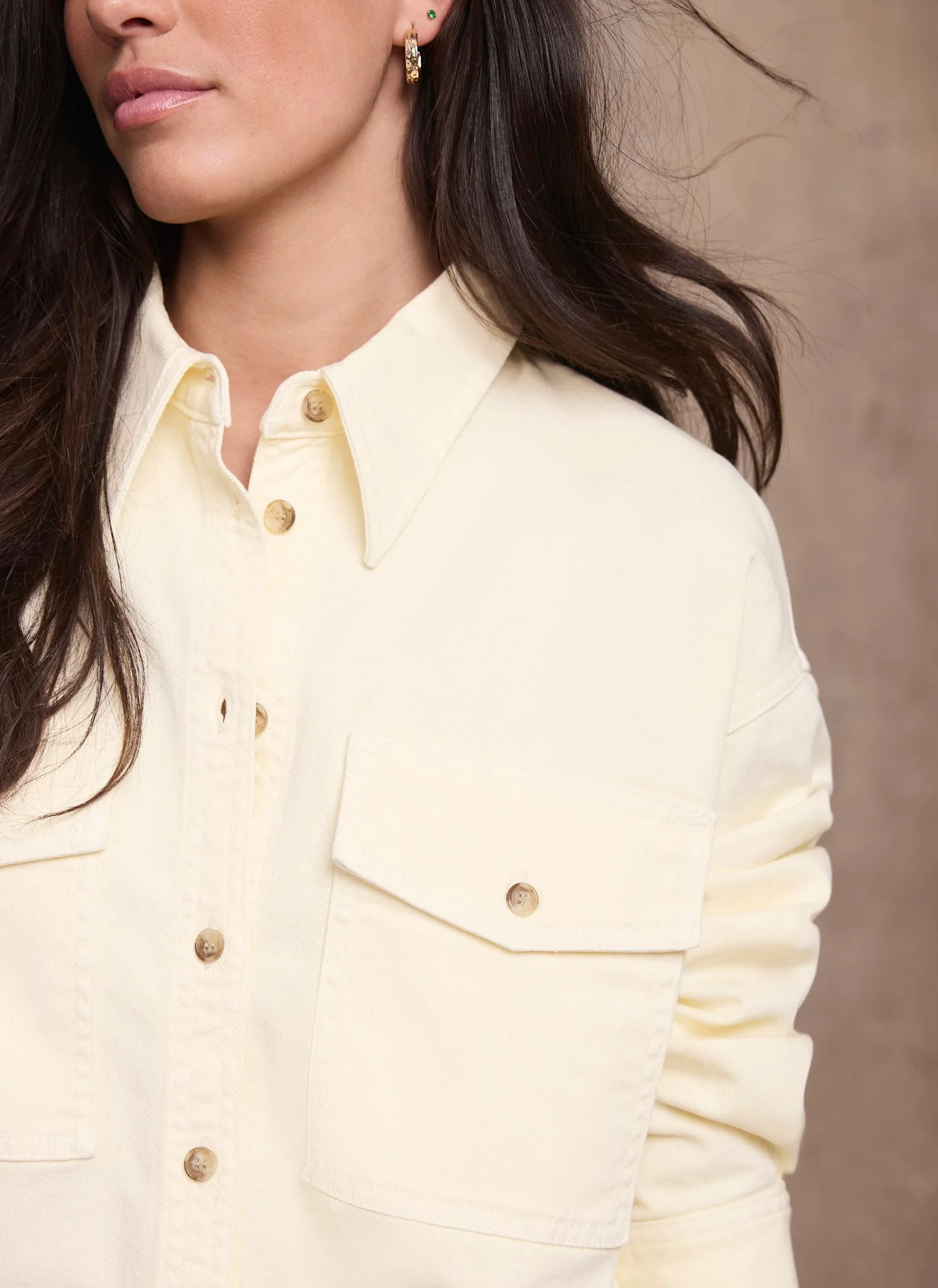 7966-yellow-denim-cropped-shirt-4.webp Yellow Denim Cropped Shirt