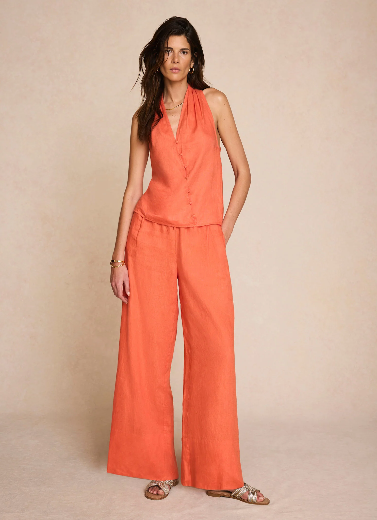 7990-orange-linen-halter-top-5.webp Orange Linen Halter Top