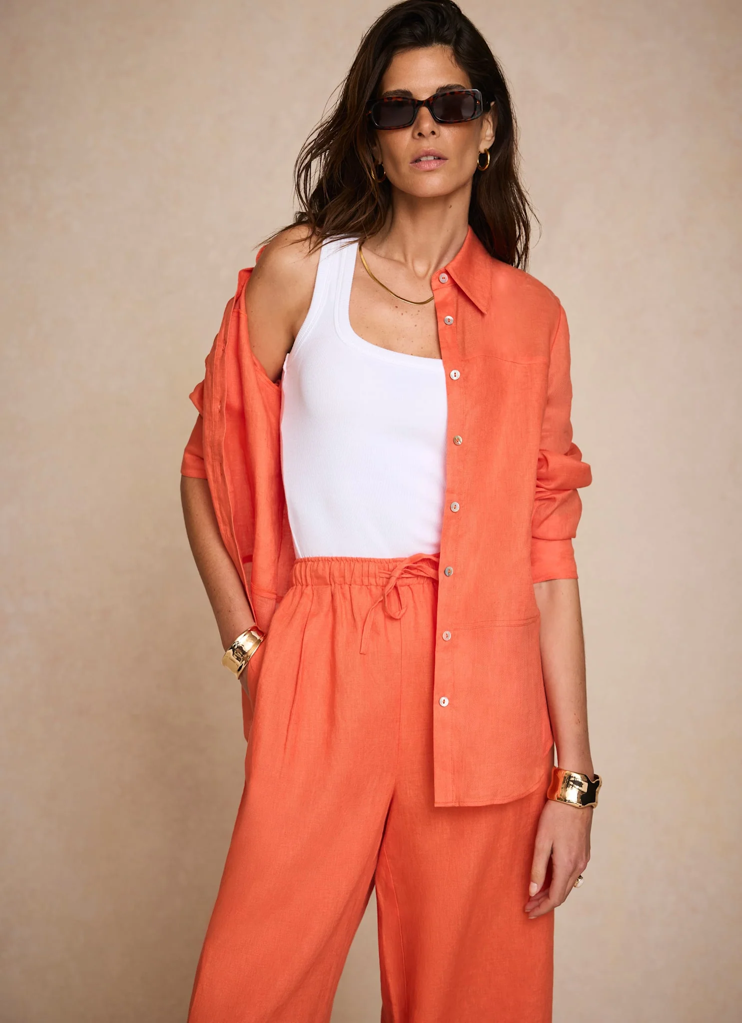 8020-orange-linen-blend-shirt-3.webp Orange Linen Blend Shirt