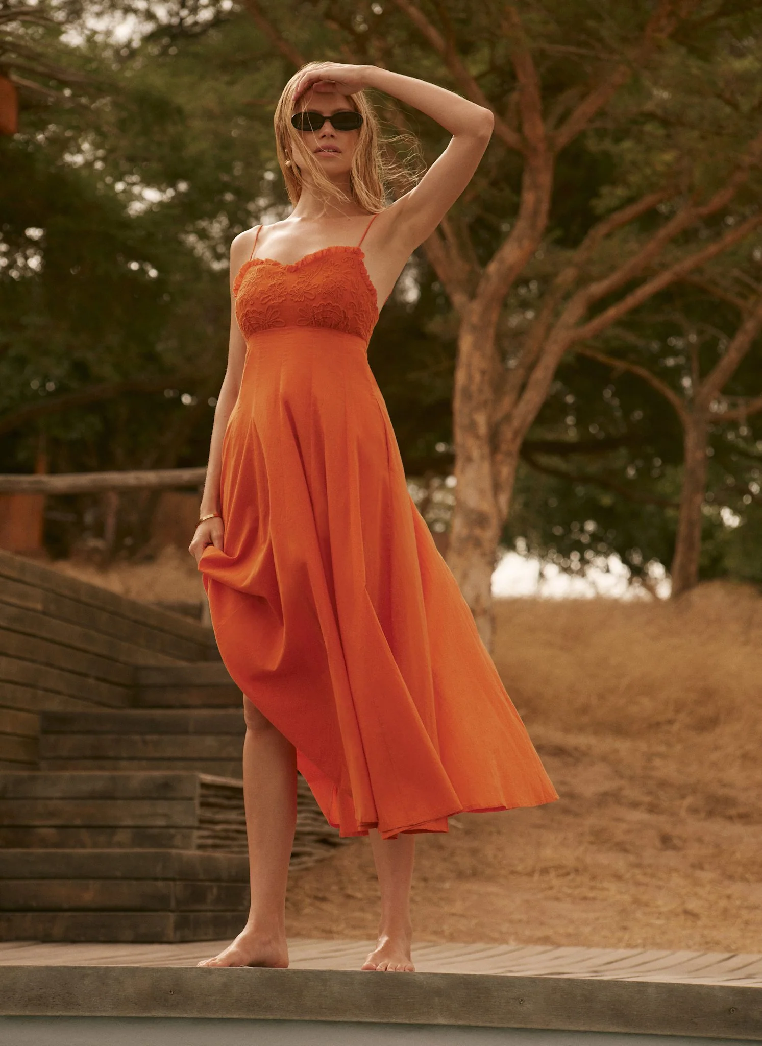 8048-orange-cotton-embroidered-midi-dress-2.webp Orange Cotton Embroidered Midi Dress